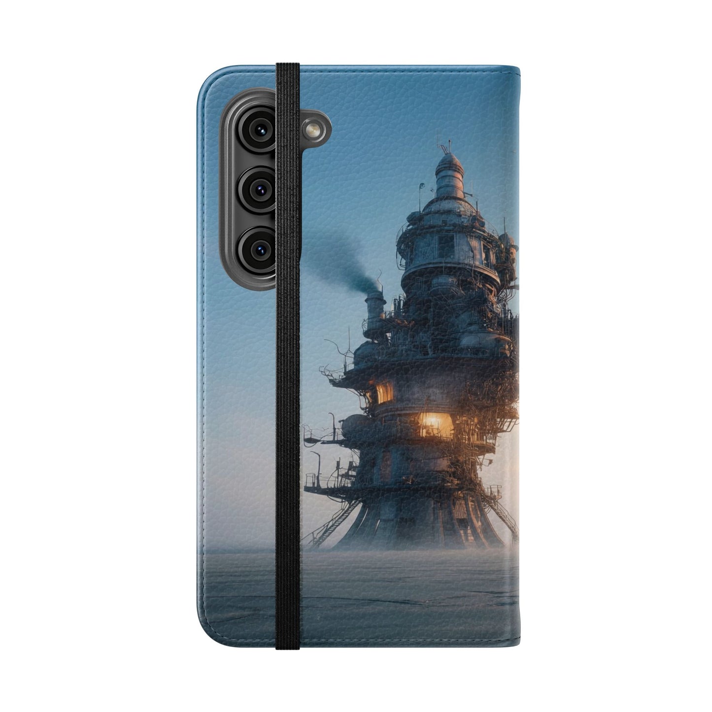Steam-Stack Tower Flip Cases – Industrial Dawn Sentinel