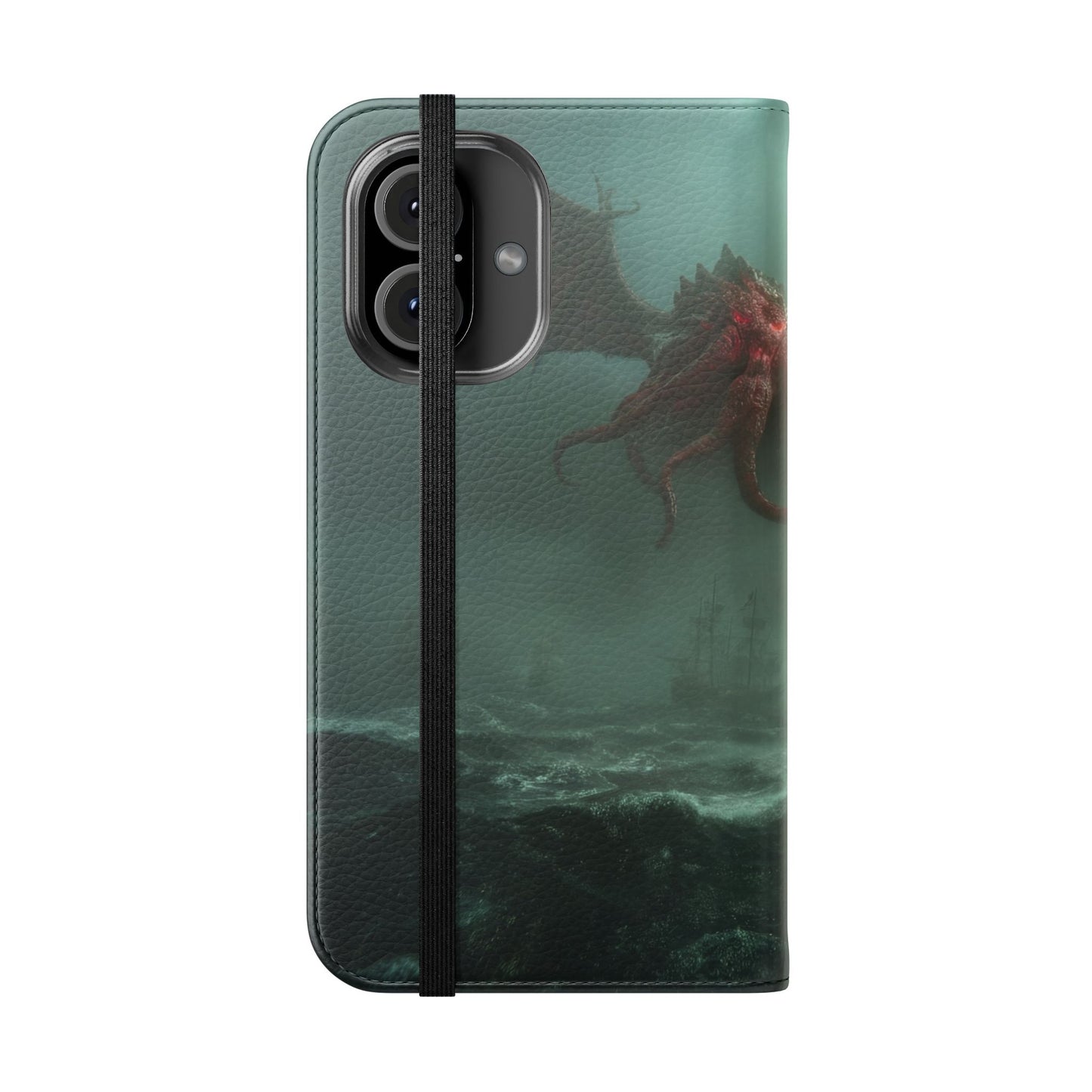 Leviathan Dragon Flip Cases – Crimson Sentinel at Sea