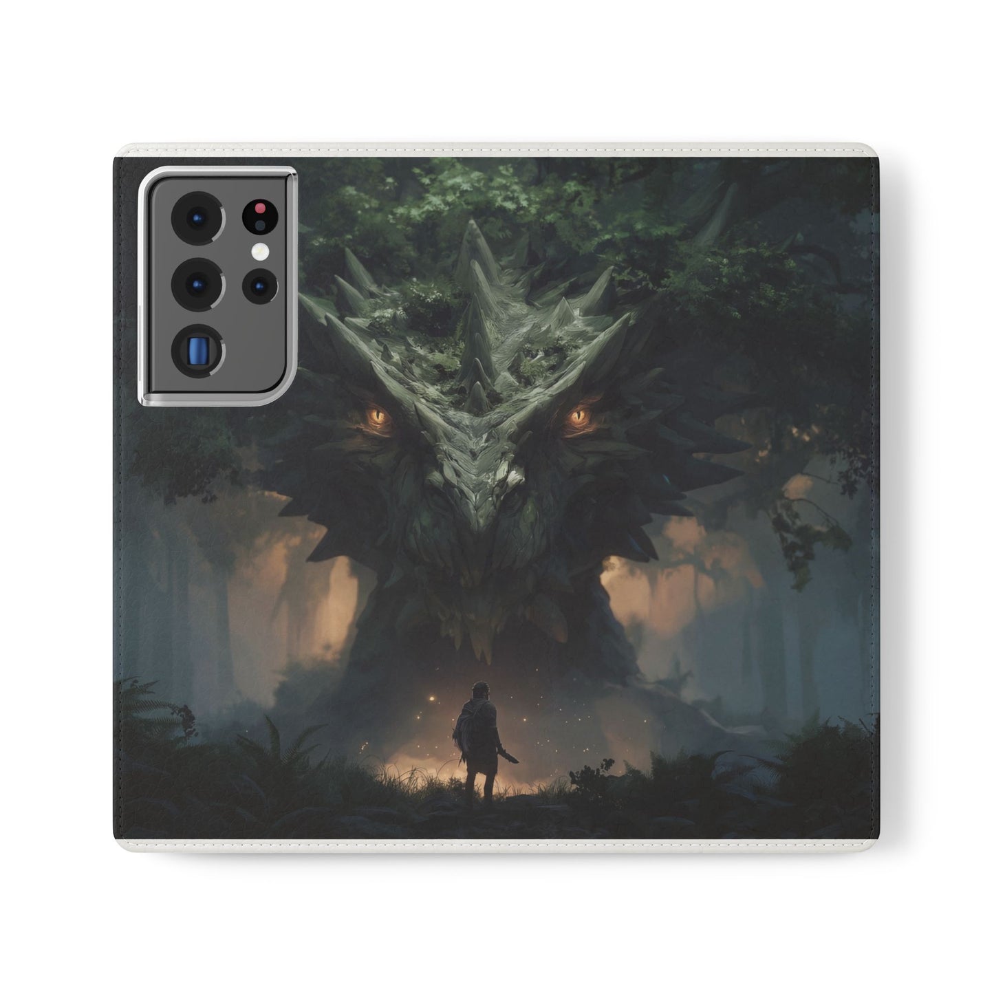 Guardian Beast Flip Cases – Moss-Clad Titan Facing the Wanderer