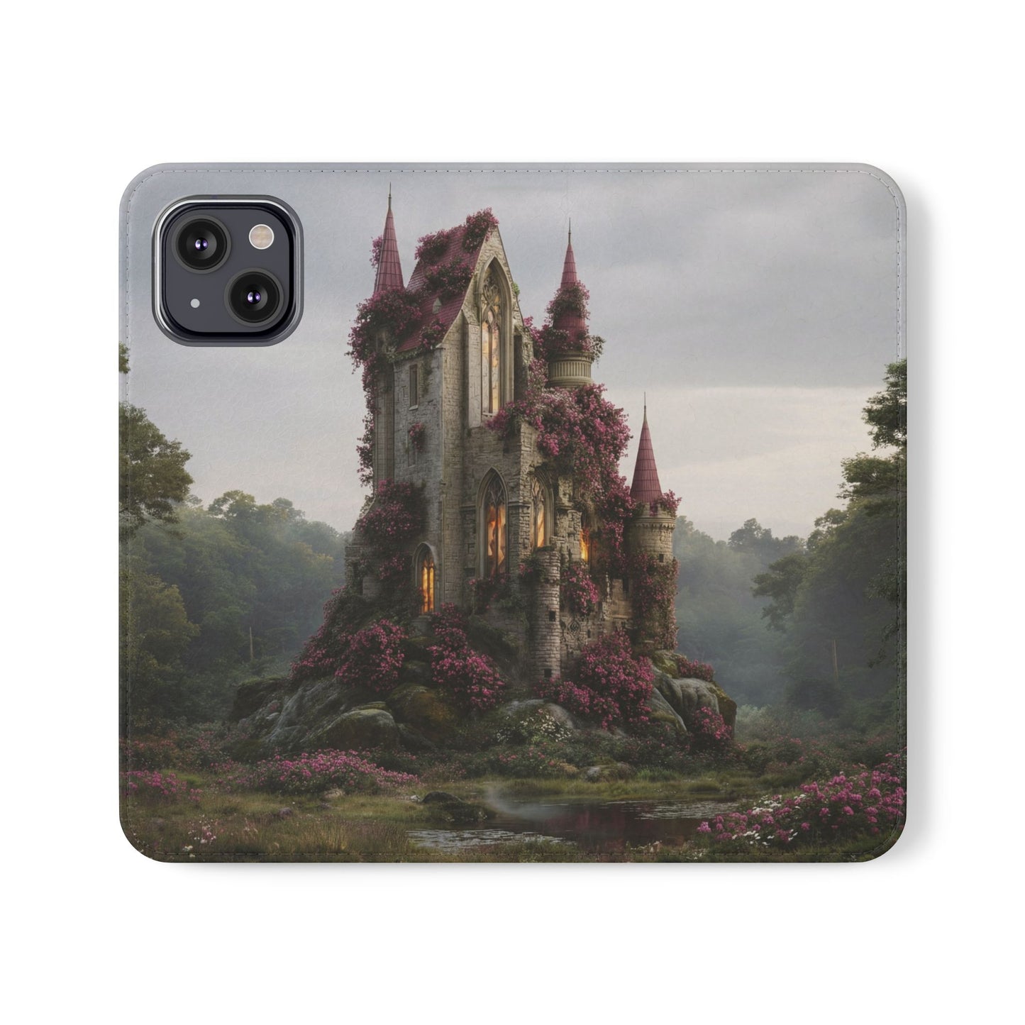 Blossom Spire Flip Cases – Pink Ivy Gothic Castle Cover