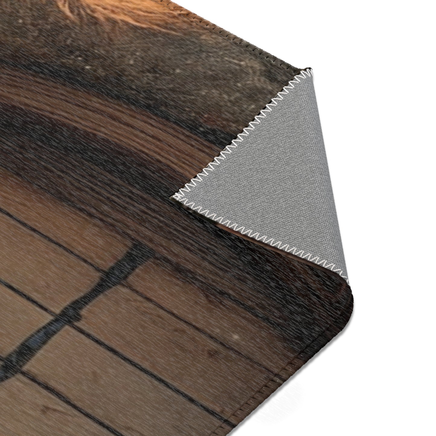 Winter Hollow Cottage Rug – Snow-Dusted Stone & Wood Sanctuary