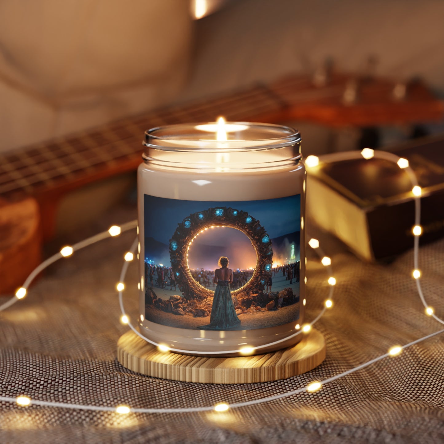 Portal Gate Scented Soy Candles with White Lid, 9oz – Threshold of Twilight Dreams