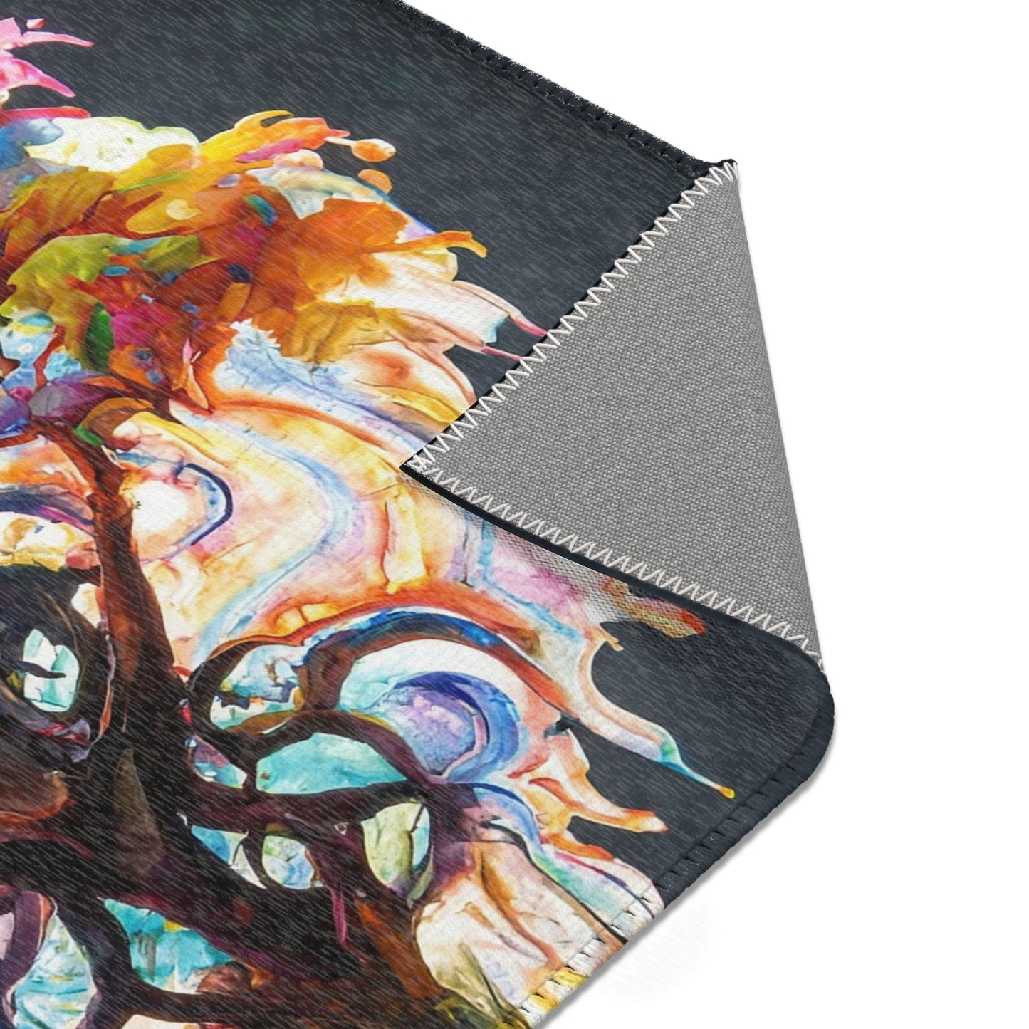Chromatic Tree of Life Area Rug – Vivid Palette Dreamscape