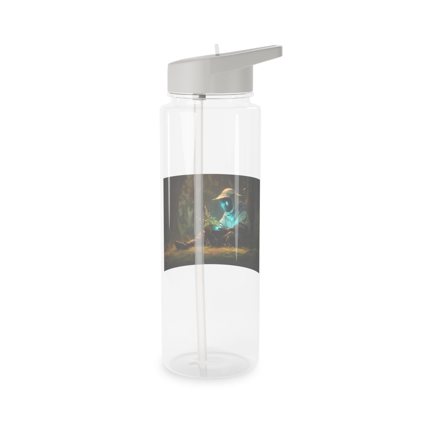 Glowing Guardian Tritan Water Bottle – Bioluminescent Forest Keeper