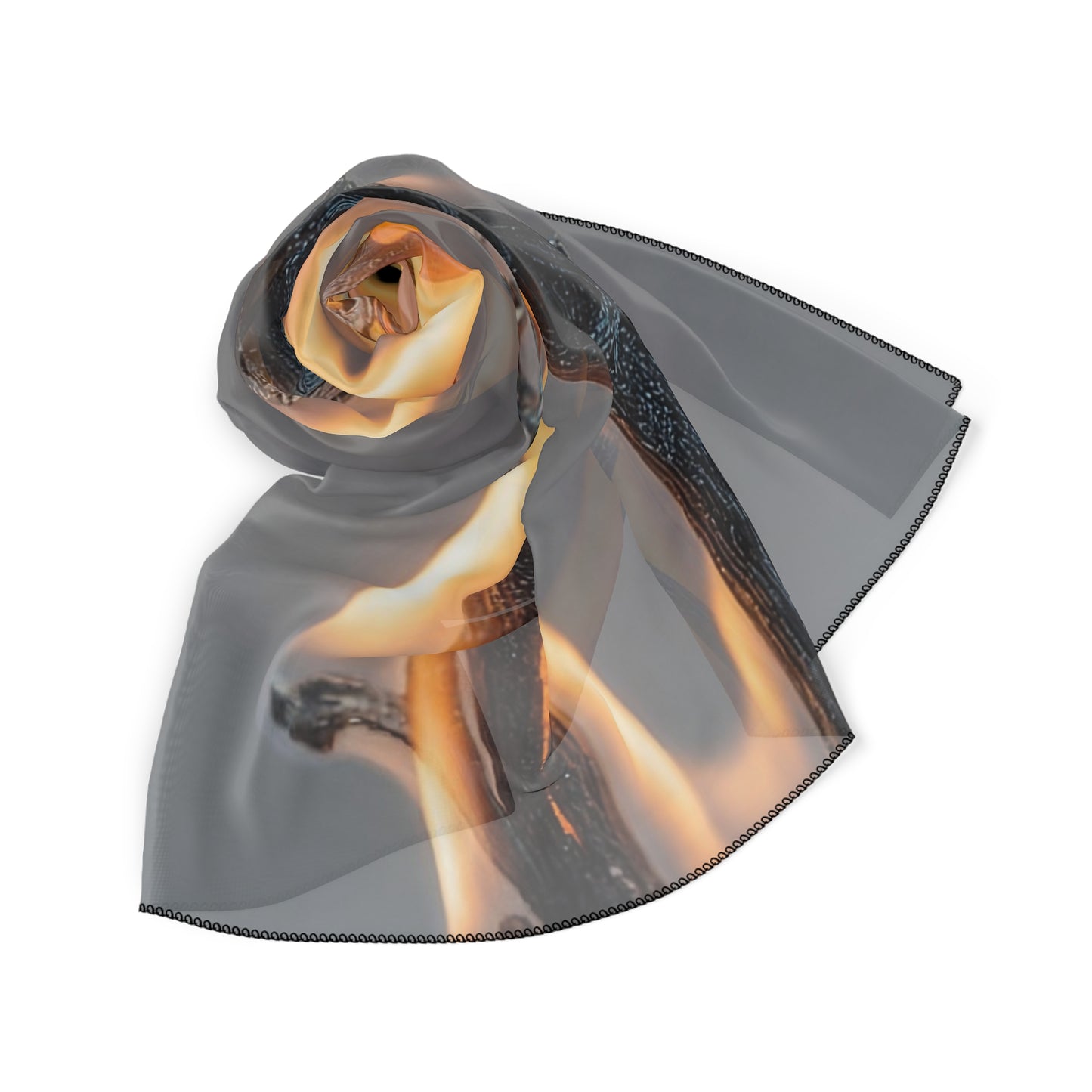 Flamebound Lovers Poly Scarf – Embers of Intertwined Souls