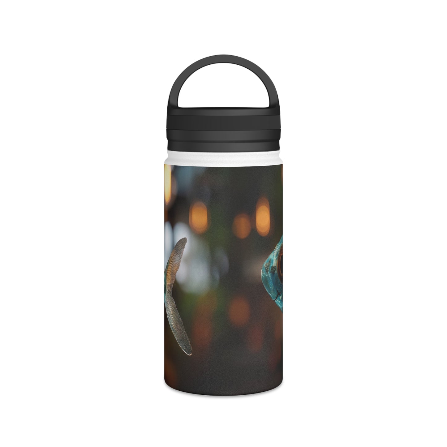 Pocket Forest Fish Water Bottle – Handle Lid – Aqua Realm Sanctuary