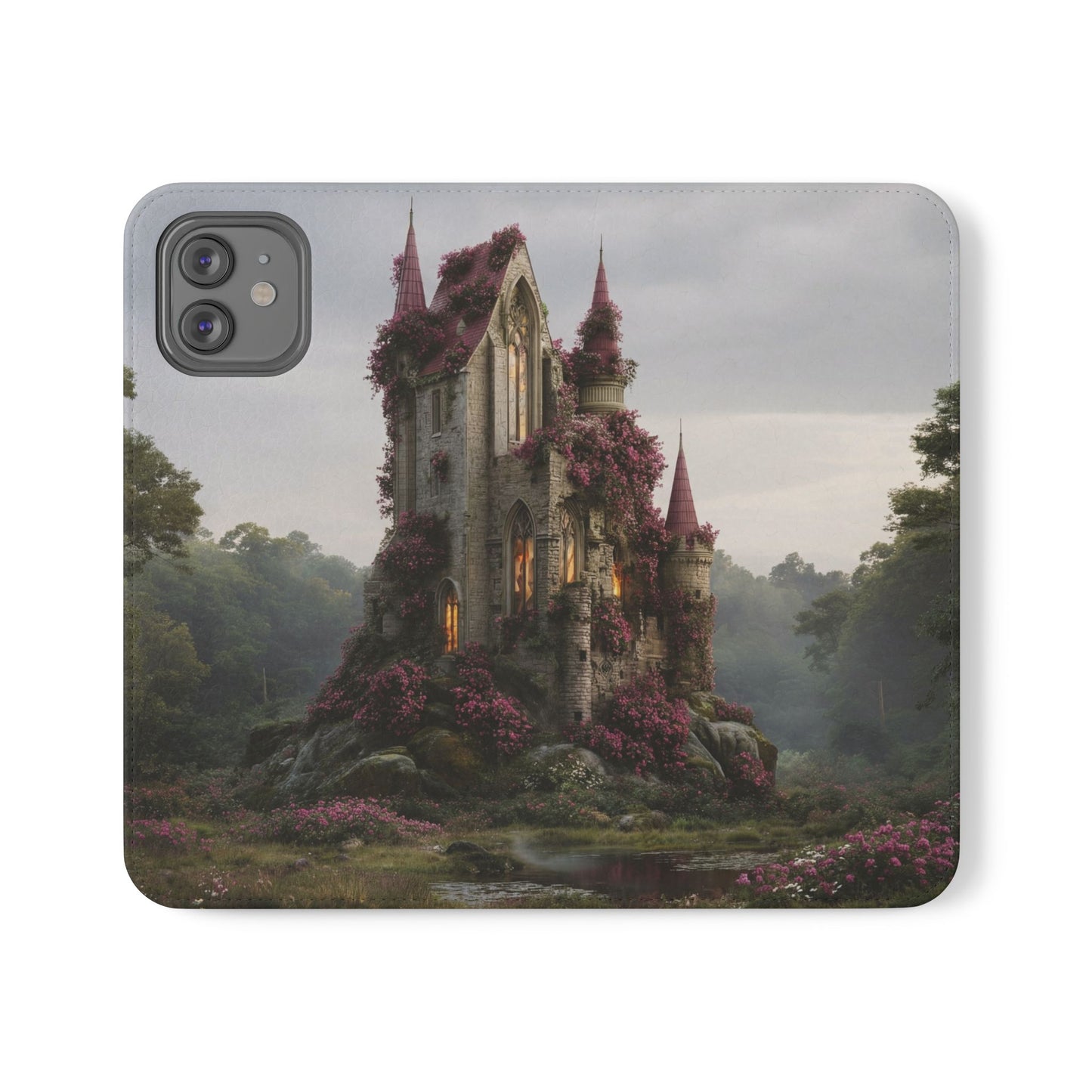 Blossom Spire Flip Cases – Pink Ivy Gothic Castle Cover