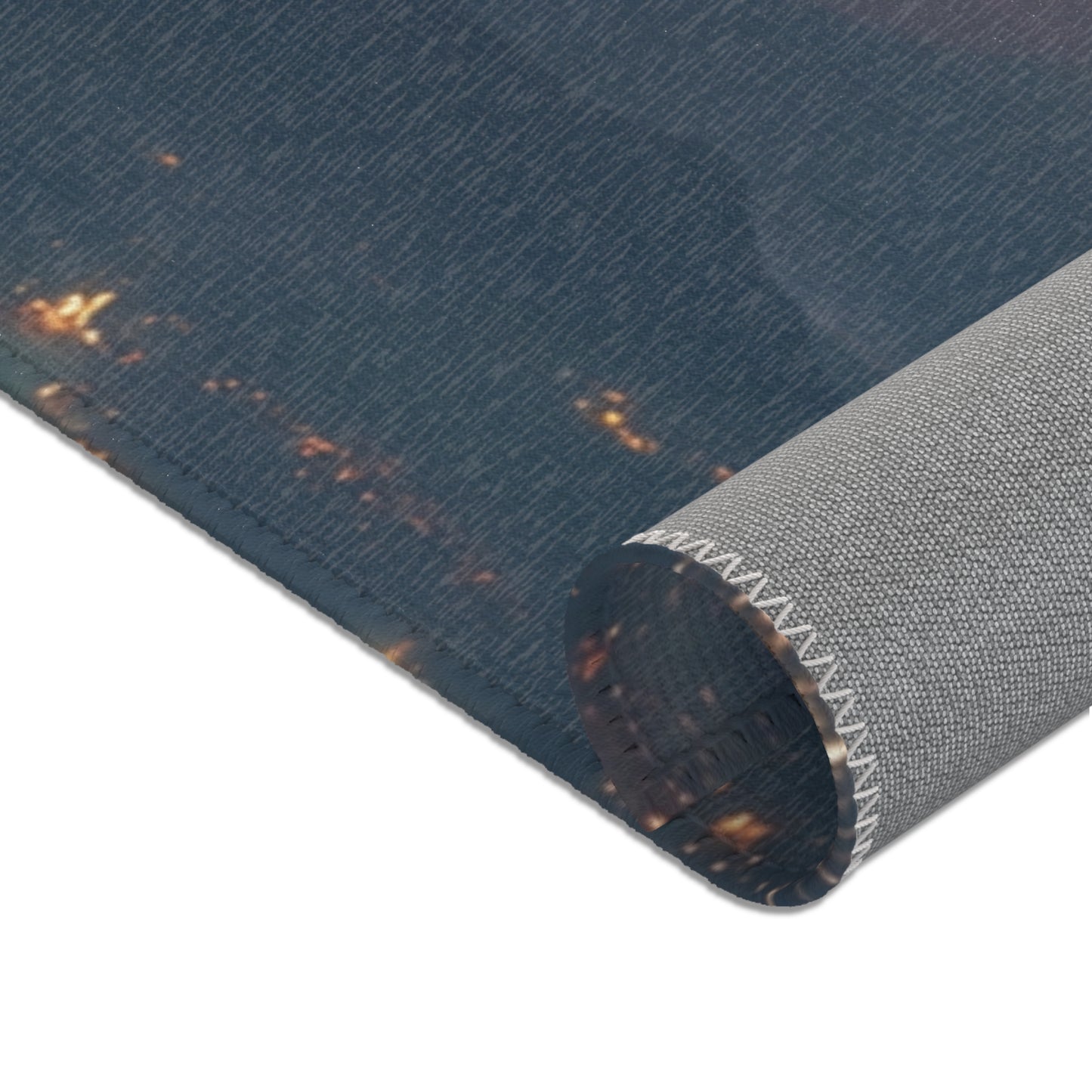 Celestial Fire Comet Area Rugs – Twilight Skyfall Dreamscape