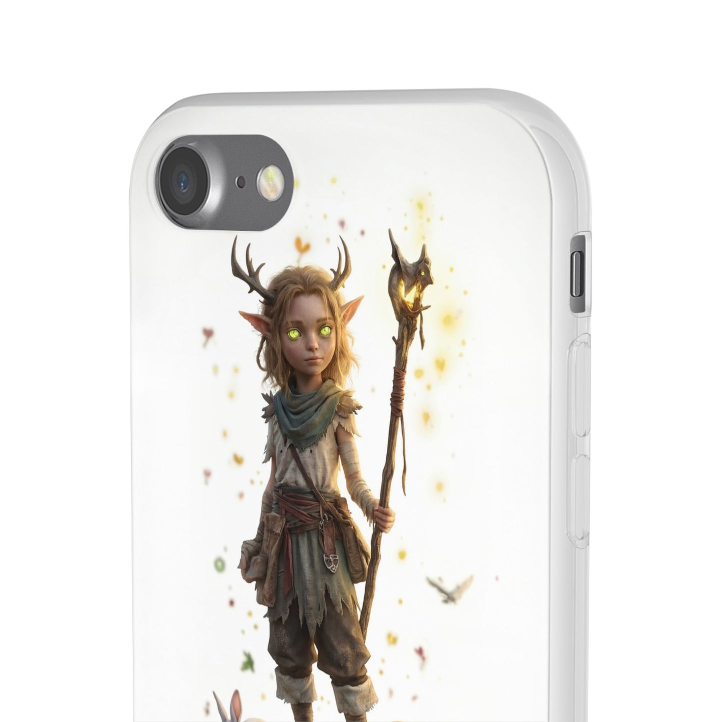 Forest Sentinel Flexi Cases – Glowing Antlered Child with Pet Companions