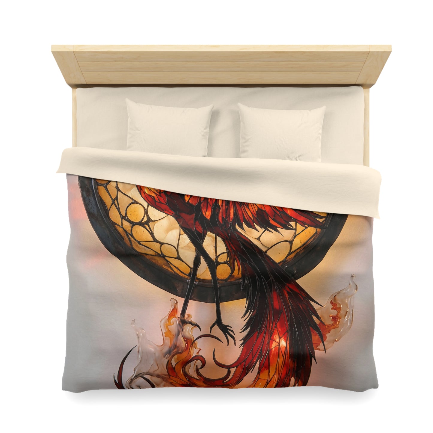 Phoenix Reborn Microfiber Duvet Cover – Amber Flame Dreamscape