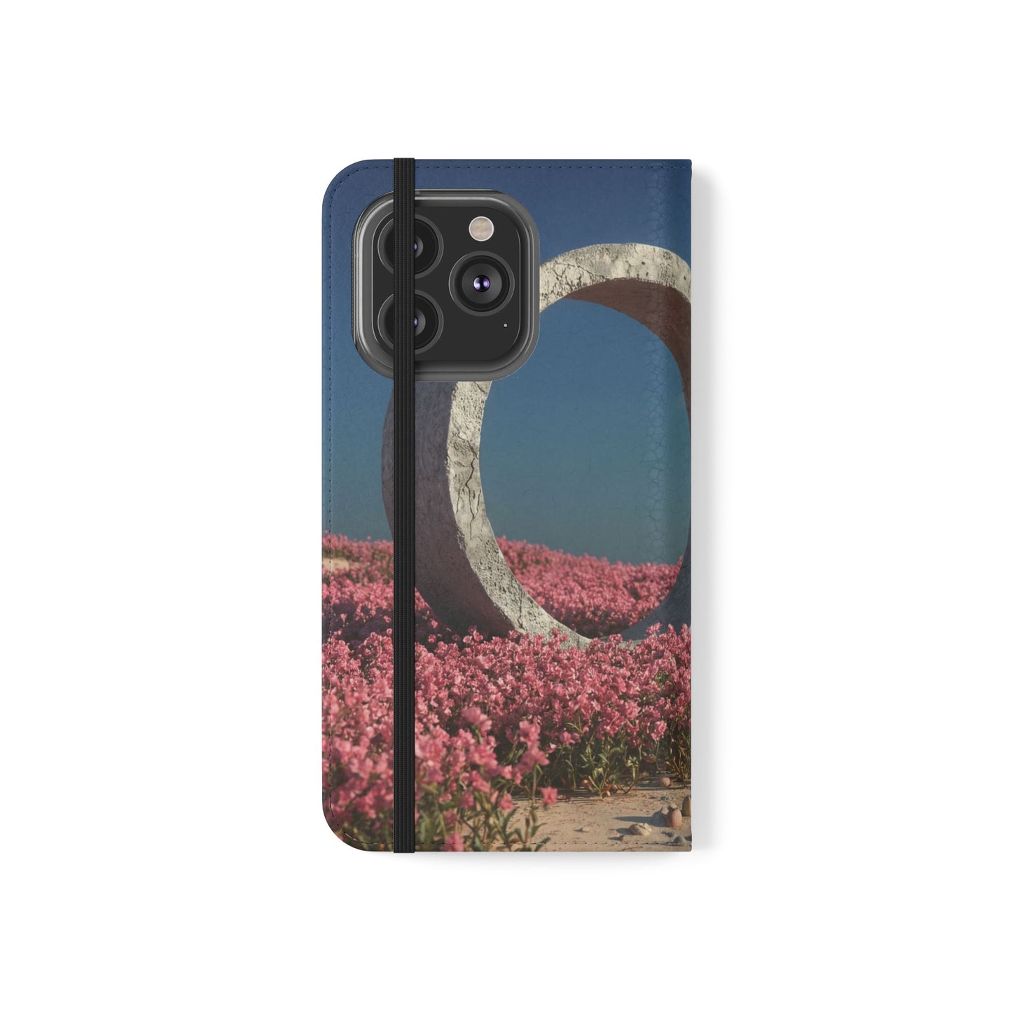 Stone Circle Flip Cases – Pink Flower Field Monument