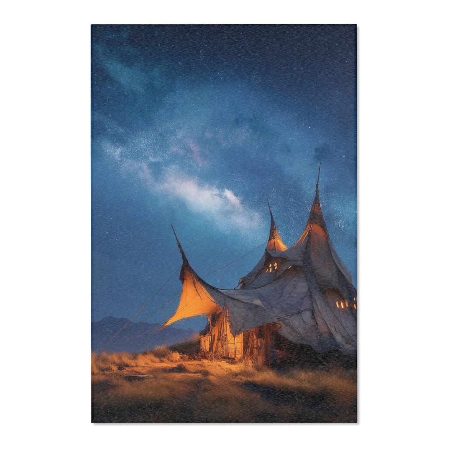 Starlit Nomad Tent Rug – Milky Way Under Canvas