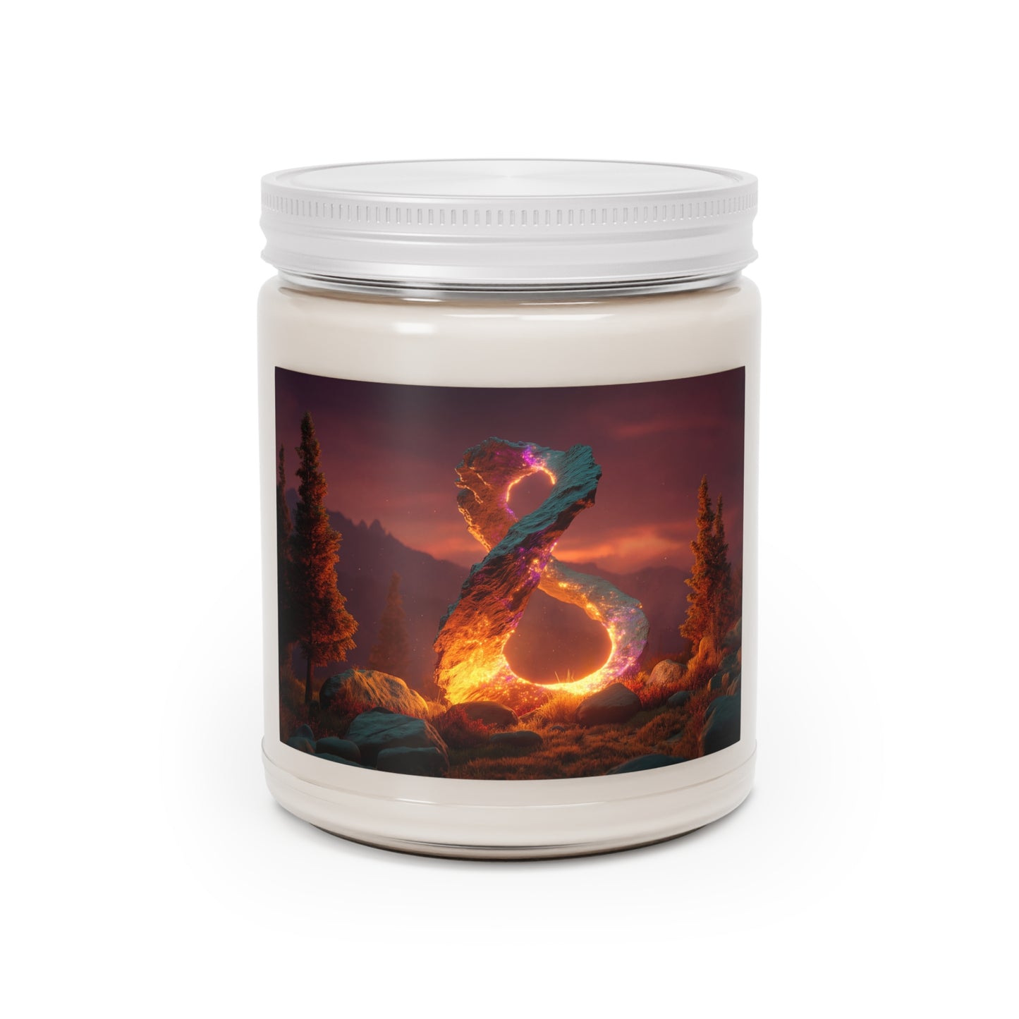 Celestial Vortex Scented Soy Candles with White Lid, 9oz – Indigo Cloud Dreamscape