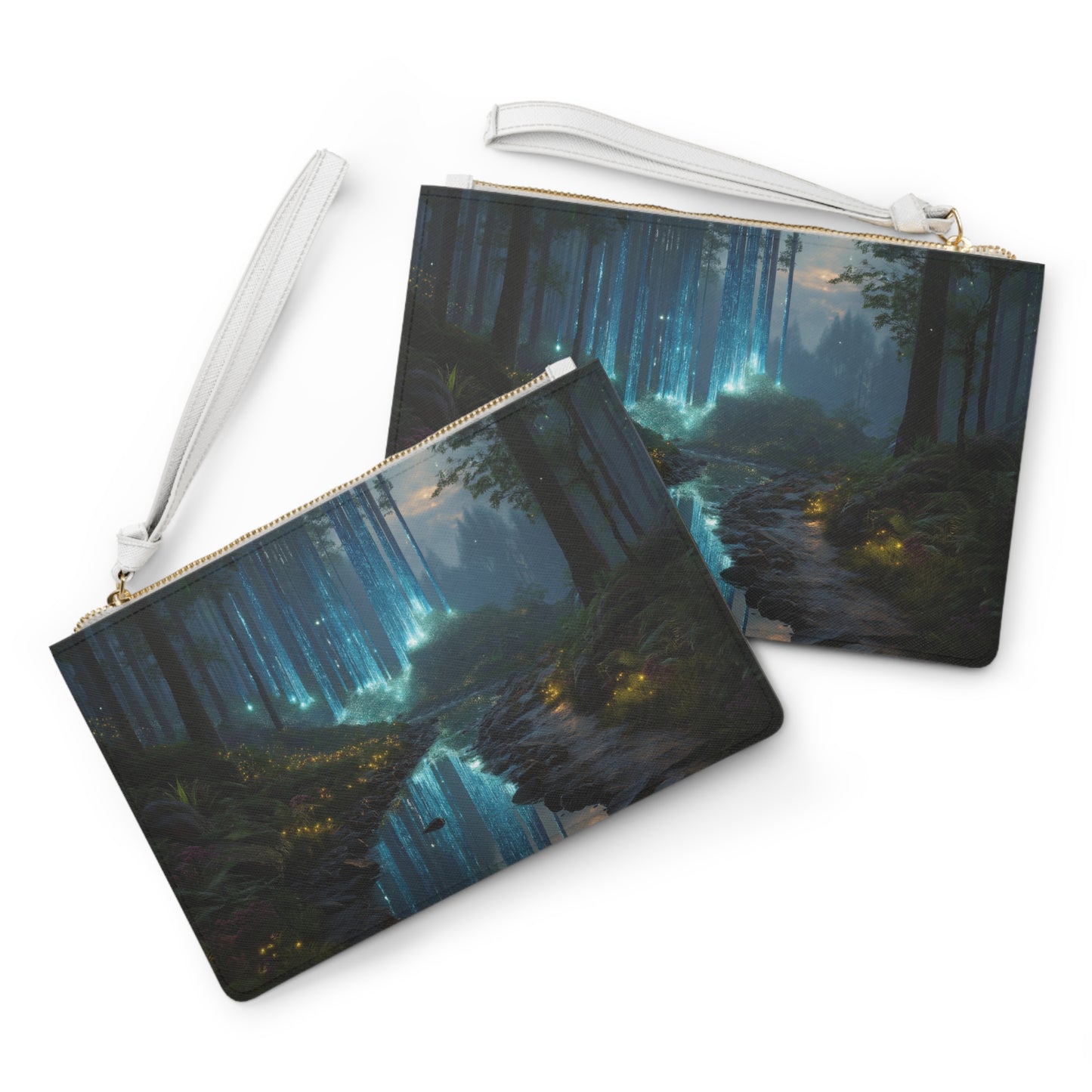 Celestial Falls Clutch Bag – Whispering Woods Dreamscape