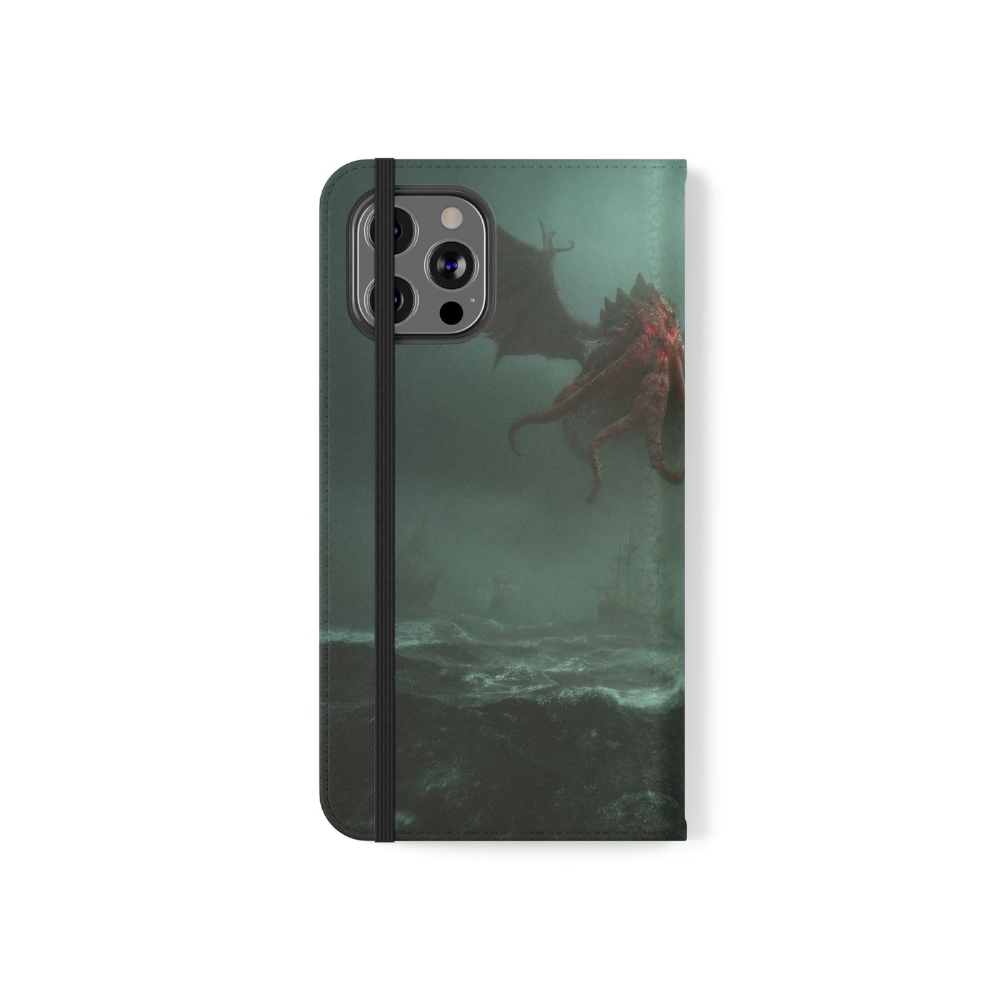 Leviathan Dragon Flip Cases – Crimson Sentinel at Sea
