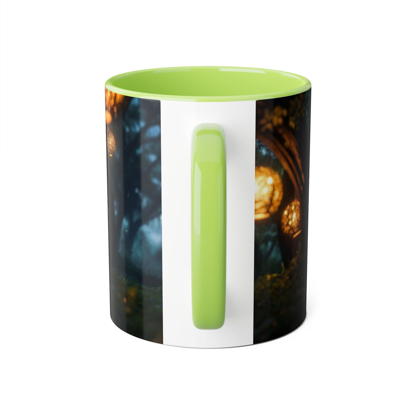 Lantern Grove Accent Mugs, 11oz – Girl Walking Through Bioluminescent Tunnel