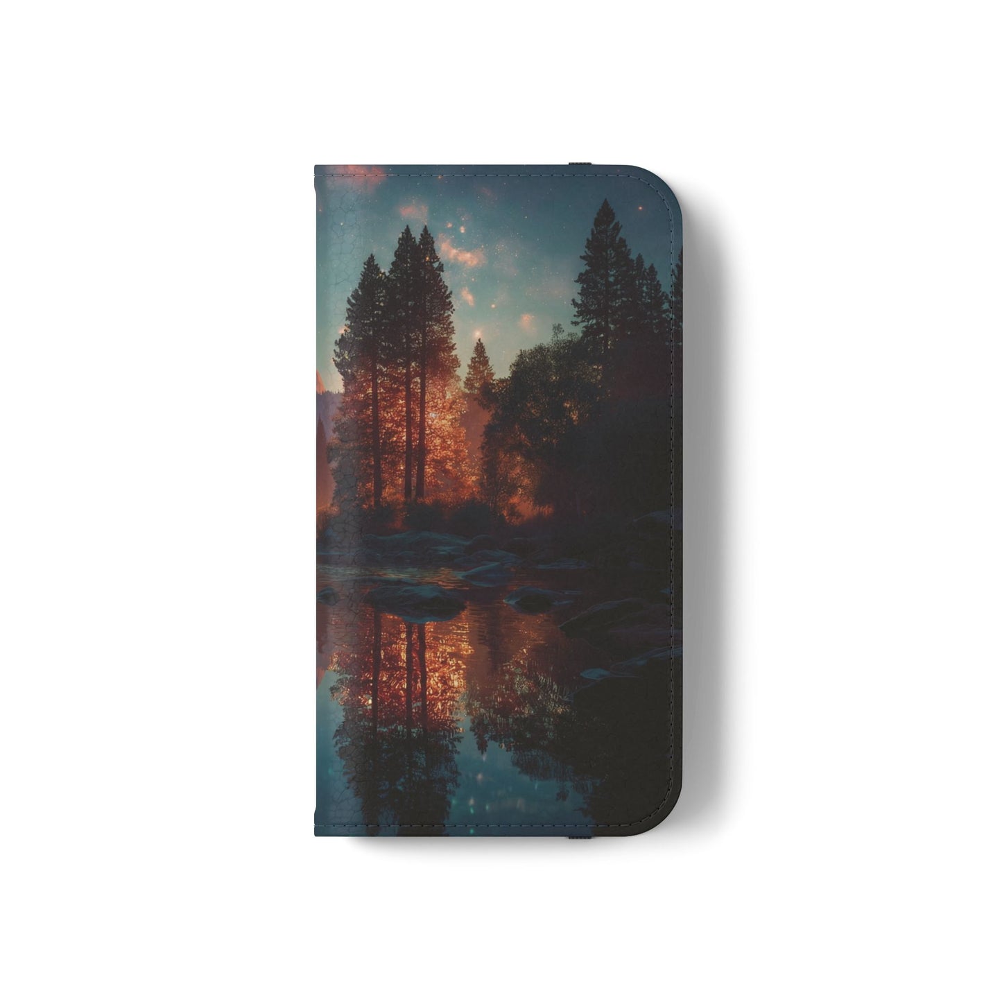Starlit Valley Flip Cases – Twilight River and Half Dome Reflections