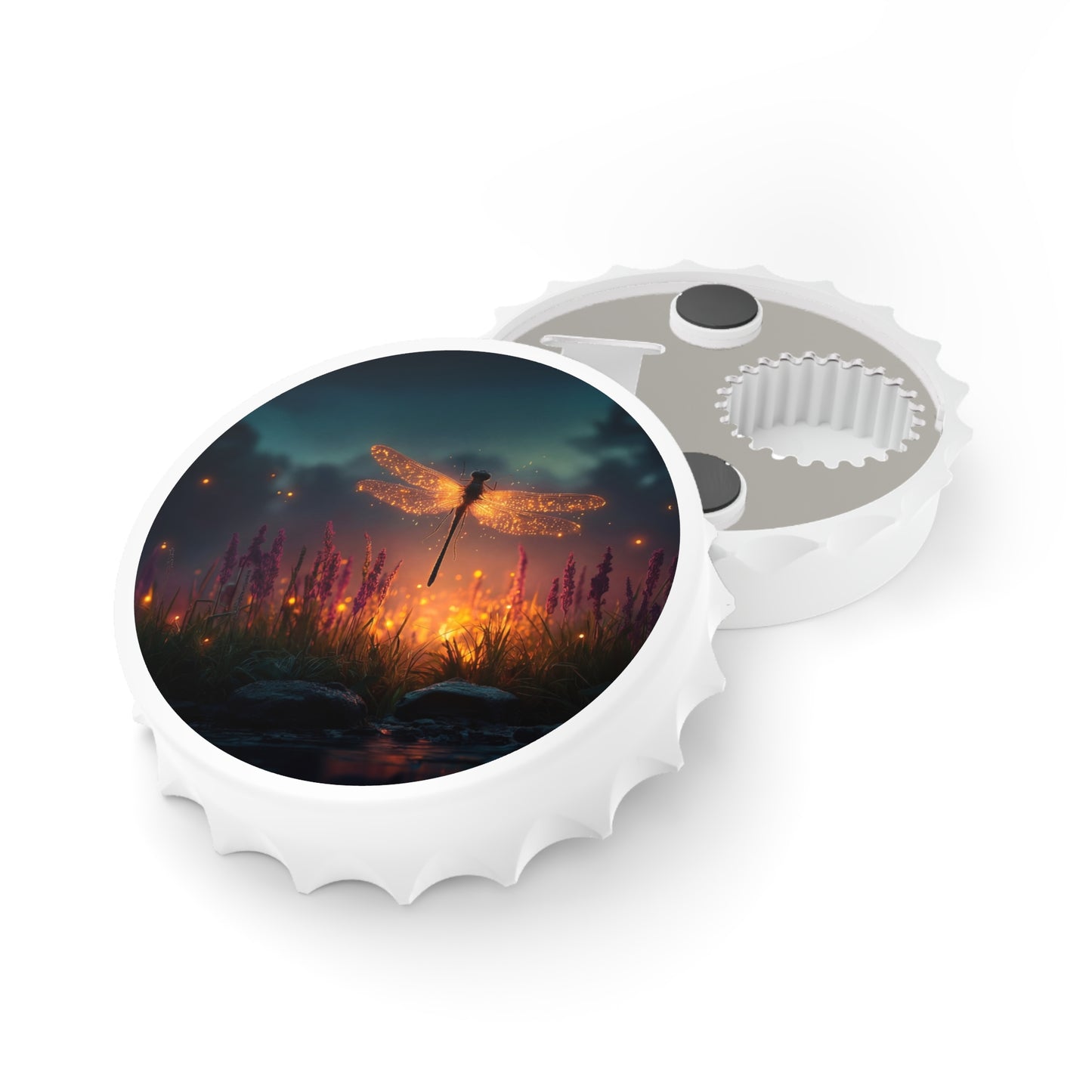 Luminescent Dragonfly Bottle Opener – Twilight Meadow Guardian