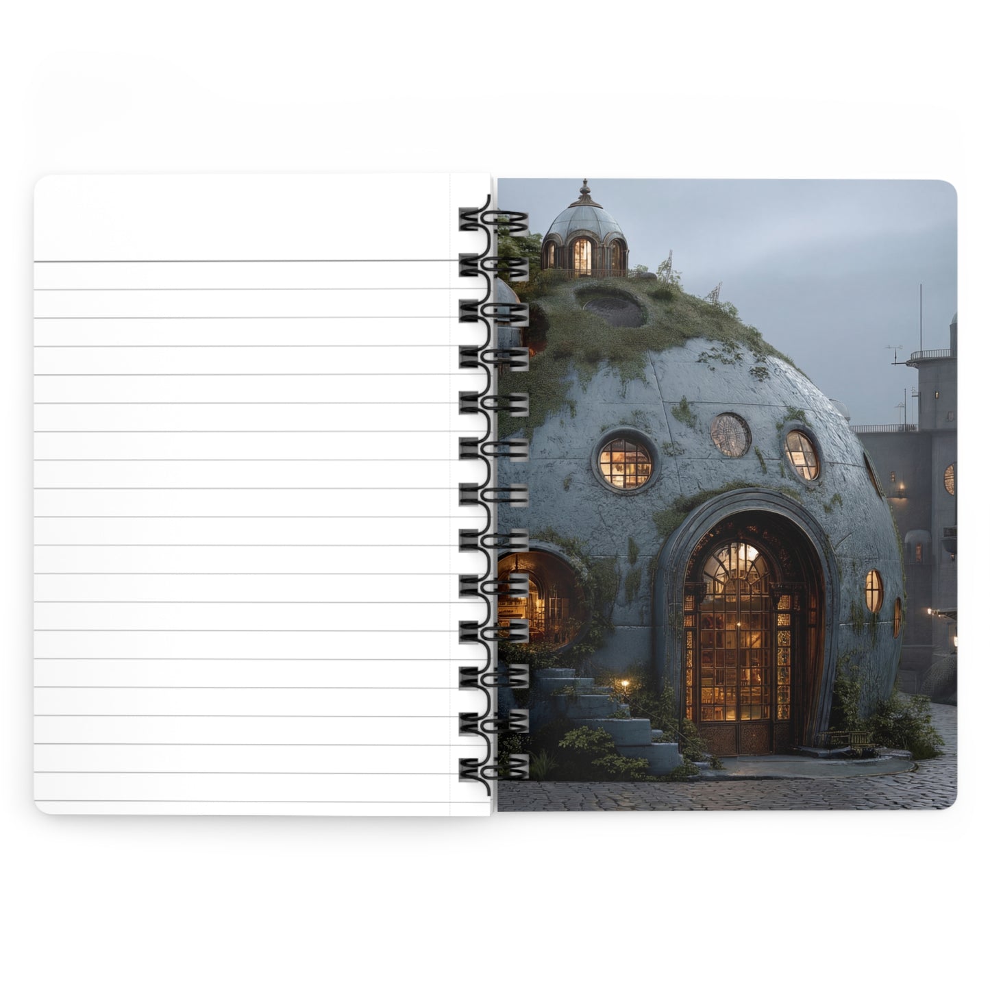 Skyborne Library Spiral Bound Journal – Twilight Haven in Stone and Moss