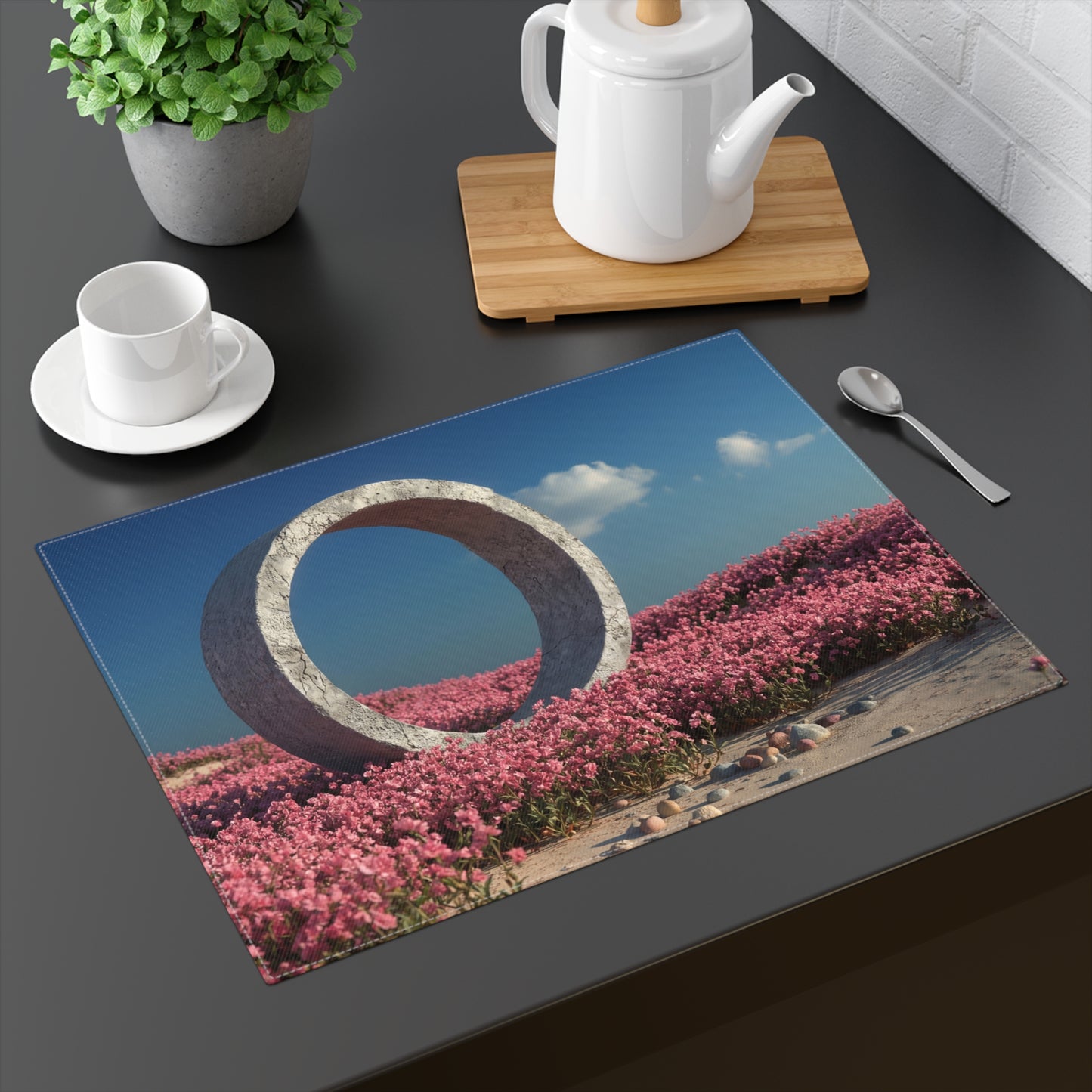 Stone Portal Placemat – Pink Bloom Sanctuary