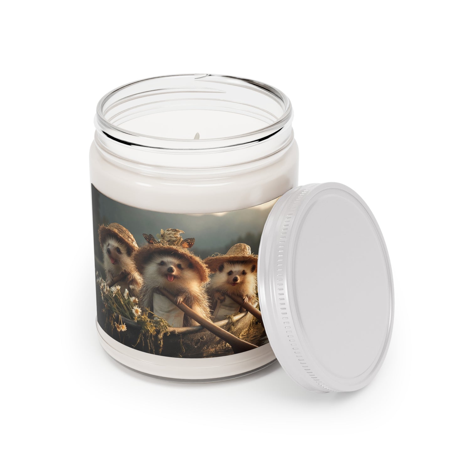 Three Hedgehog Rowers Scented Soy Candles with White Lid, 9oz – Golden Dawn Paddlers