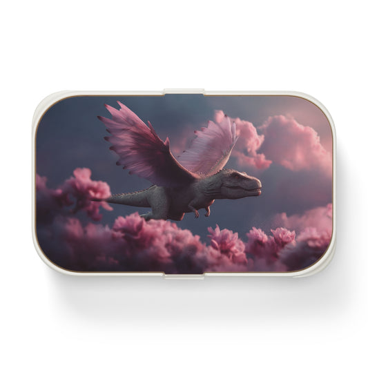 Pink-Feathered Dragon Bento Lunch Box – Soaring Through Cherry Blossom Clouds
