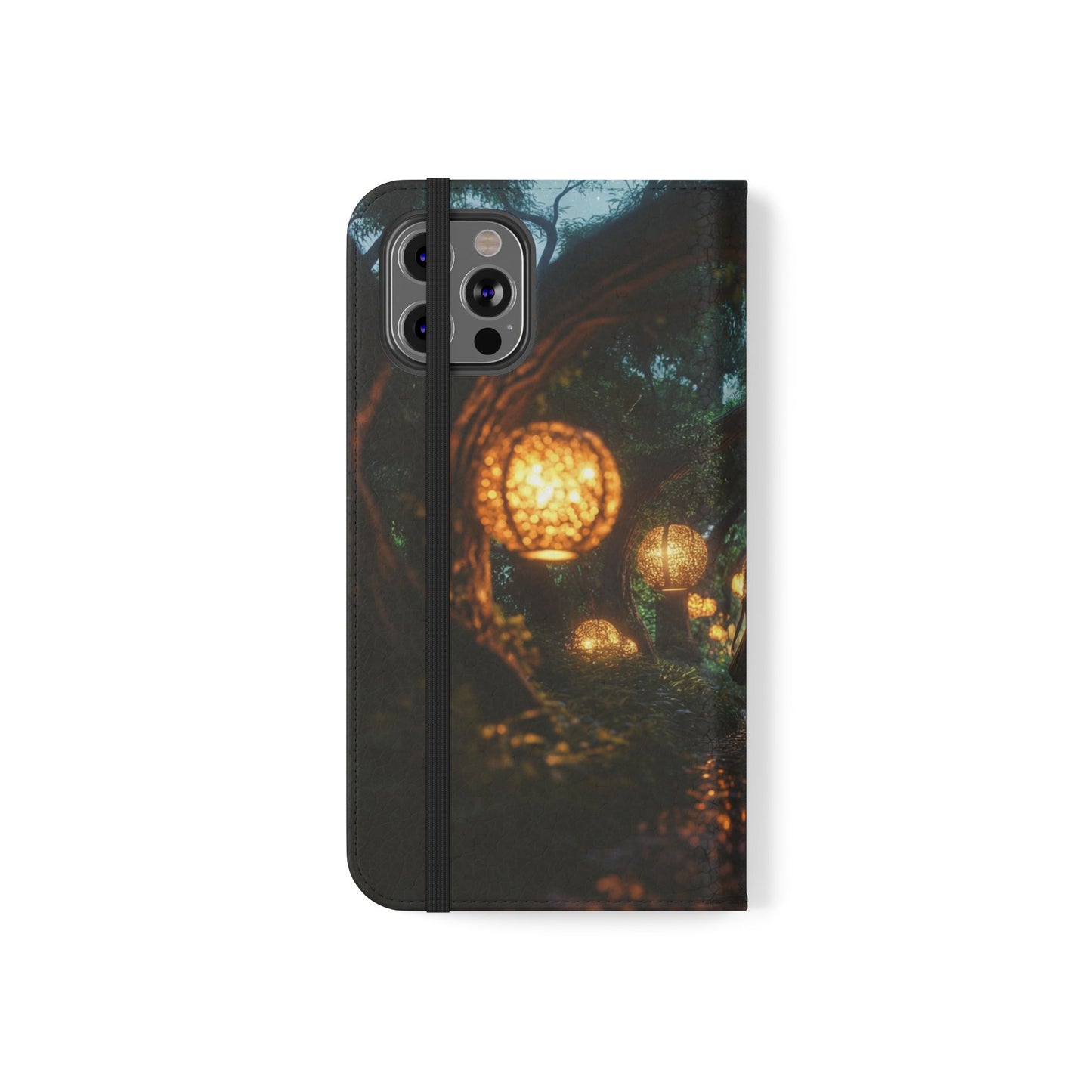 Lantern Archway Flip Cases – Girl Walking Through Forest Tunnel Art Case