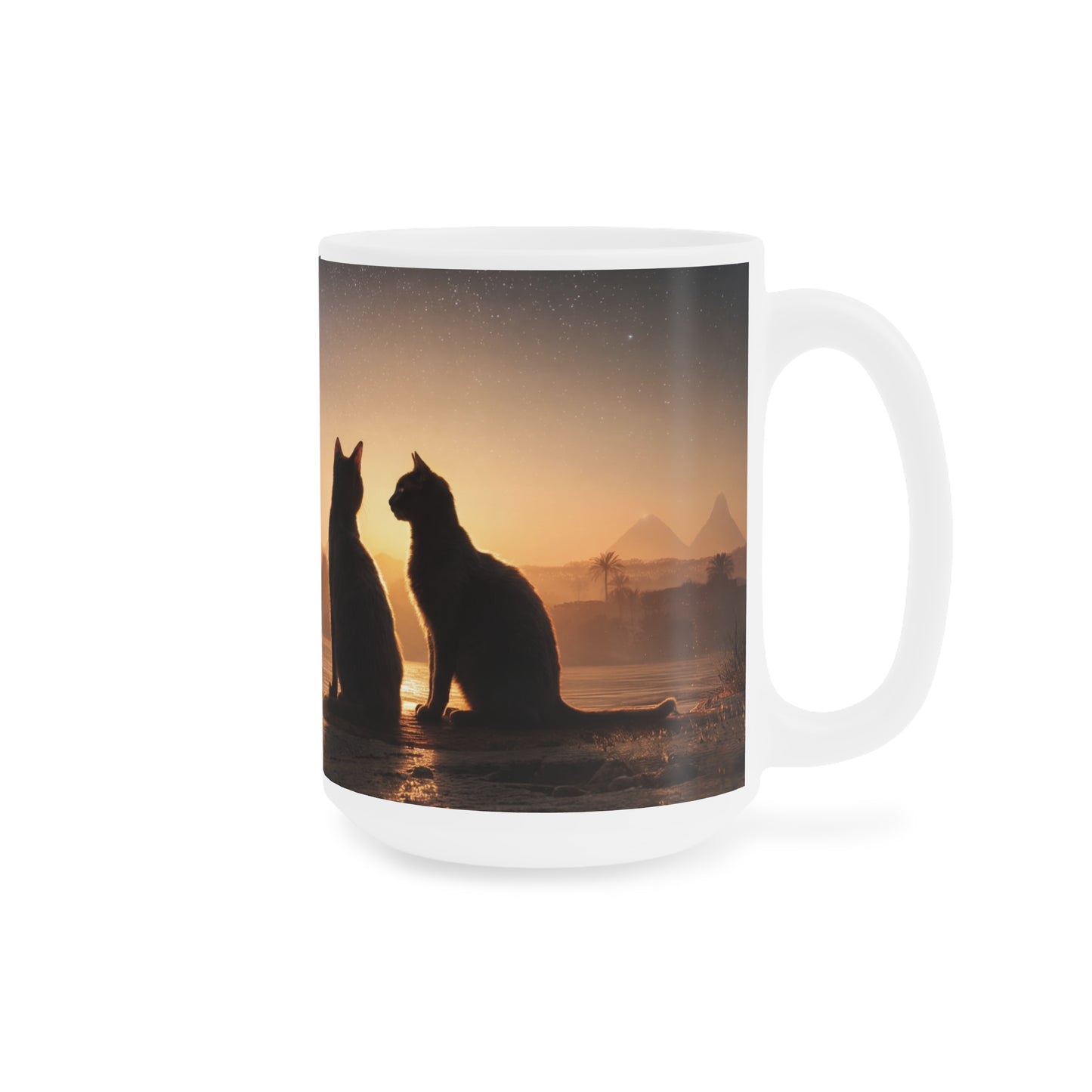 Star-Seeking Cats Ceramic Mugs (11oz\15oz\20oz) – Nile Twilight Guardians
