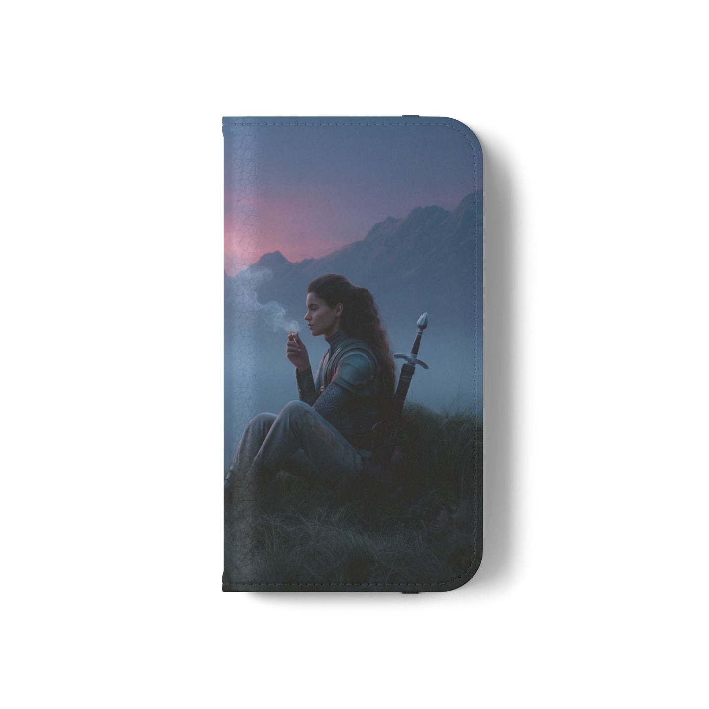 Silent Guardian Flip Cases – Misty Dawn Warrior and Dragon Companion