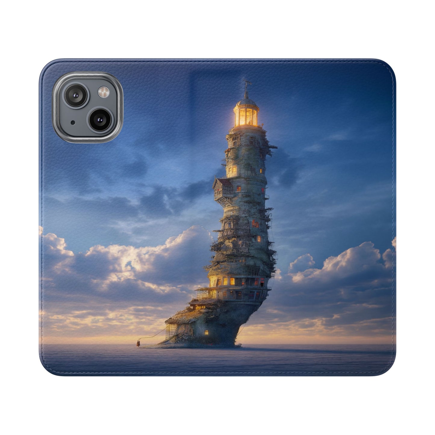 Twilight Sentinel Flip Cases – Lighthouse on a Storm-Tossed Sea