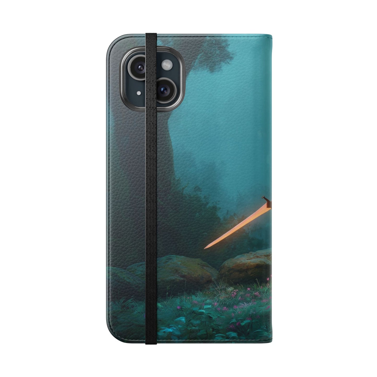 Forest Guardian Flip Cases – Elven Sentinel with Glowing Blade