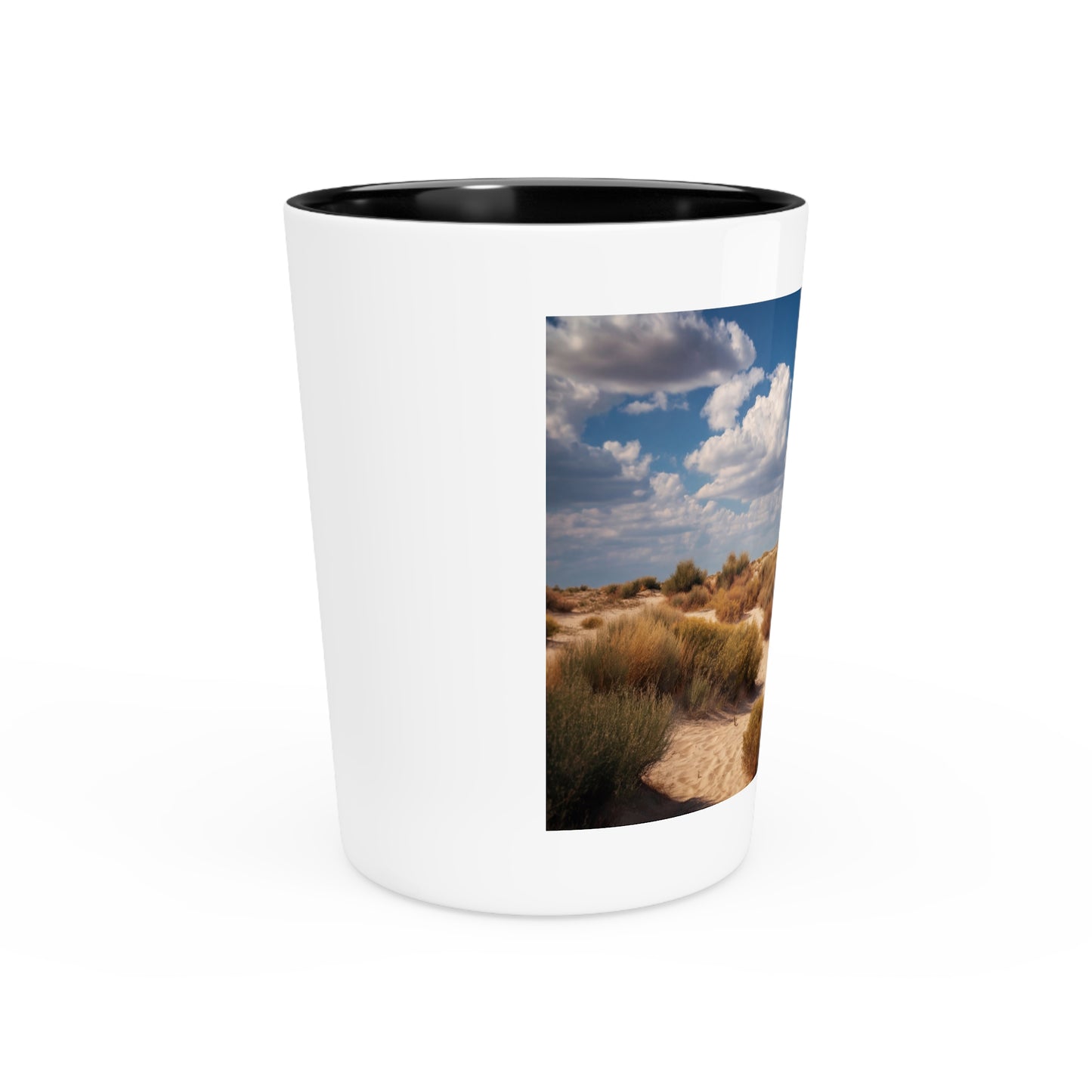 Desert Wreckage Shot Glass – Weathered Galleon on the Dunes