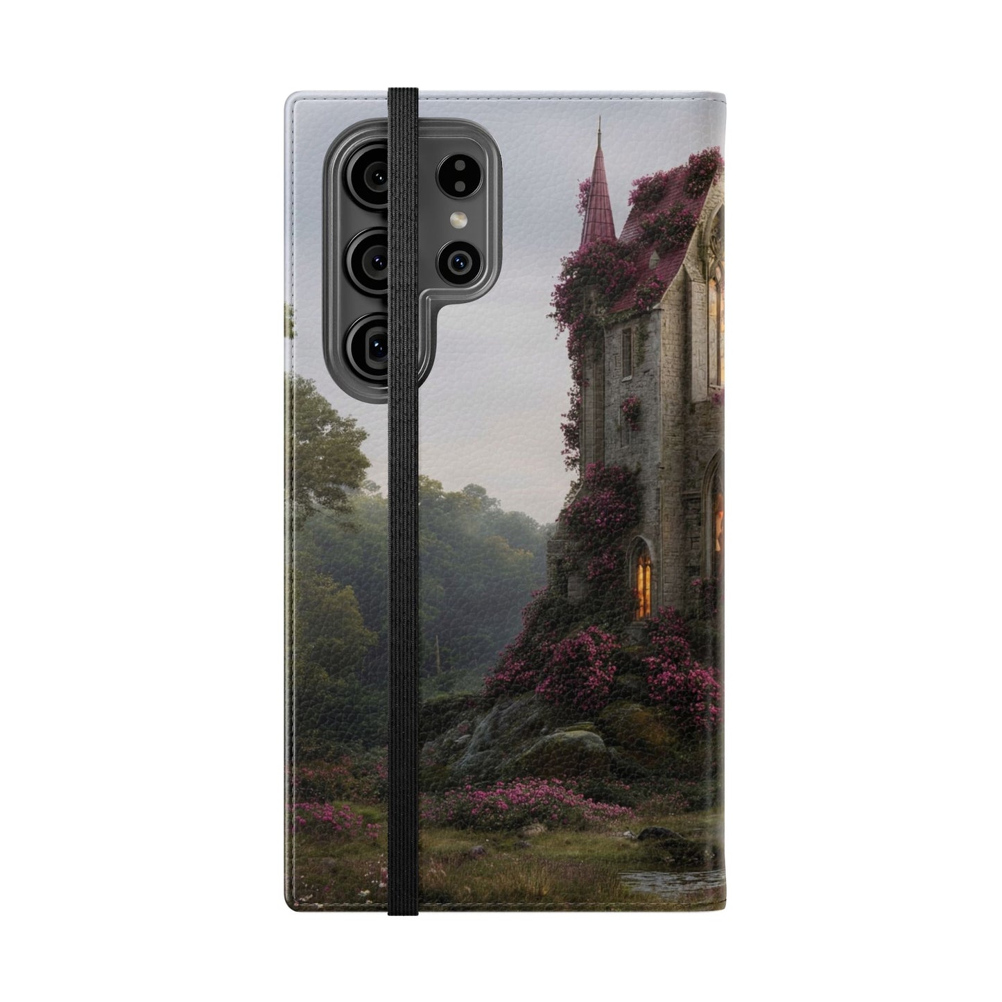 Blossom Spire Flip Cases – Pink Ivy Gothic Castle Cover