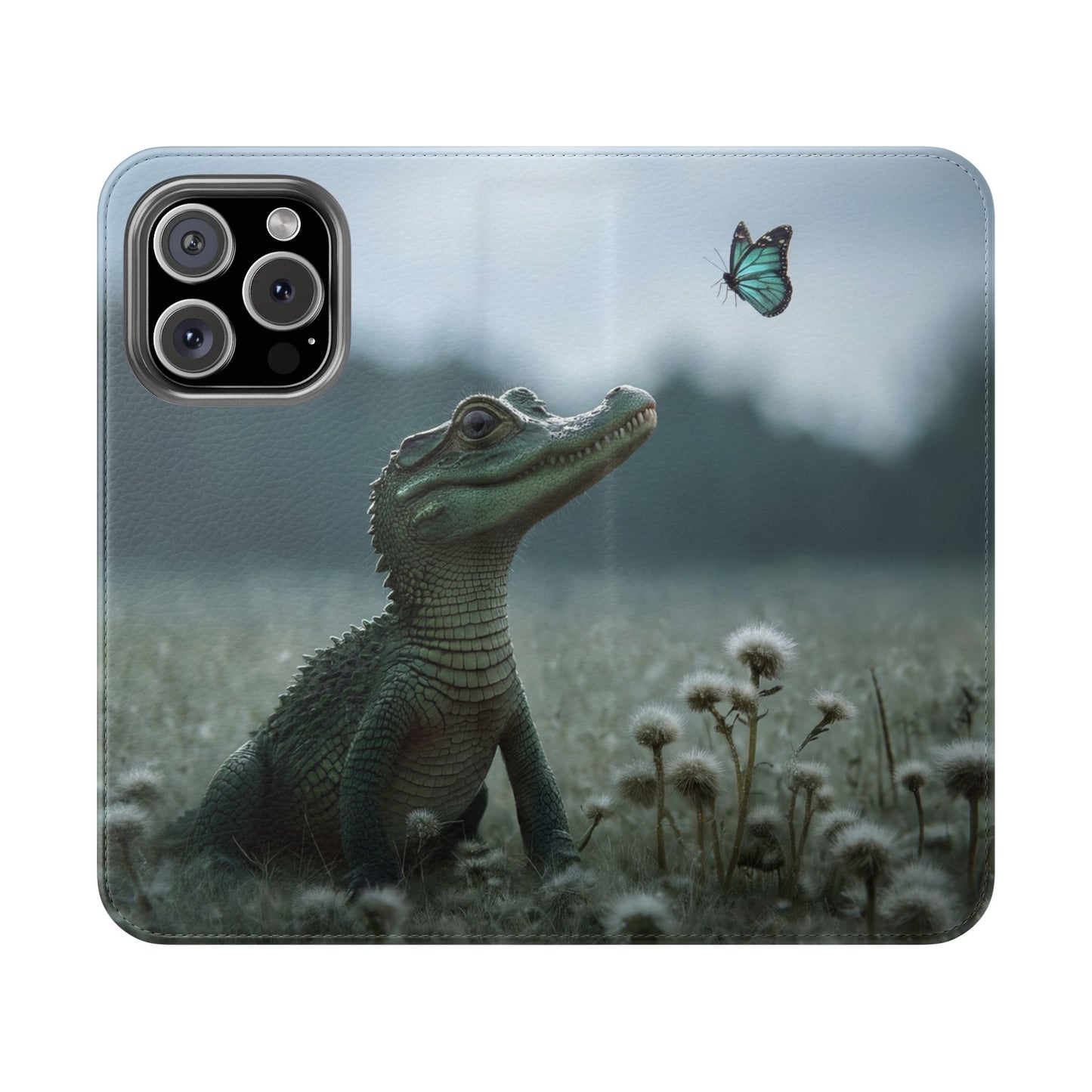 Gentle Croc & Butterfly Flip Cases – Tender Meadow Guardian Scene