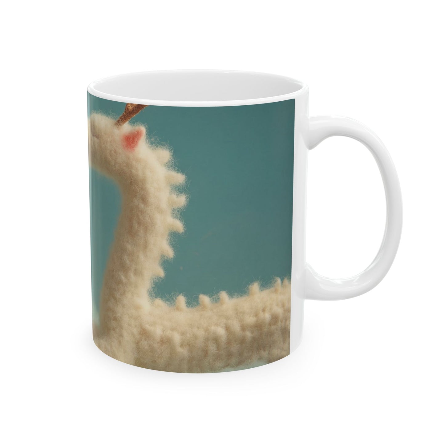 Woolen Dragon & Child Ceramic Mug – Cloud-Filled Whimsy