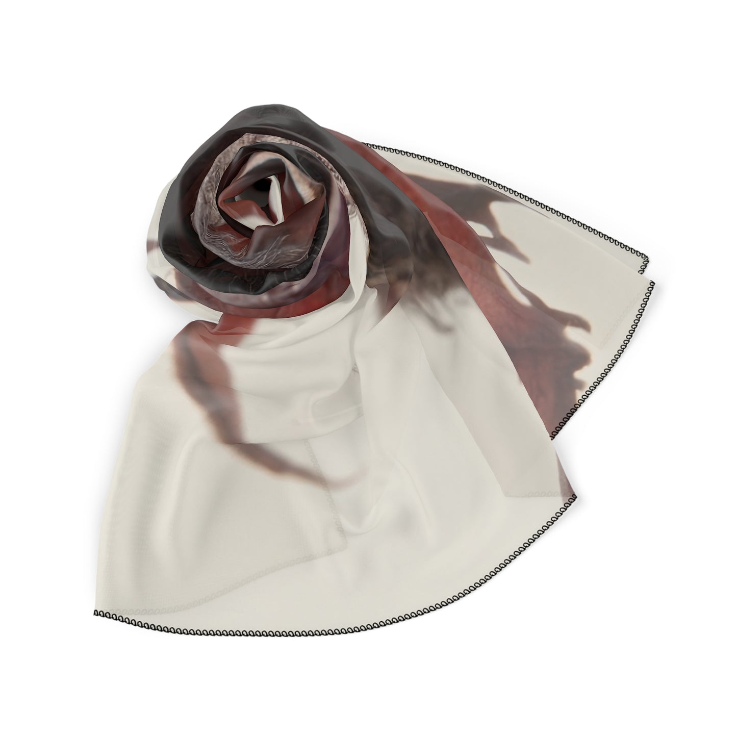 Winged Horror Poly Scarf – Crimson Winged Beast Roar