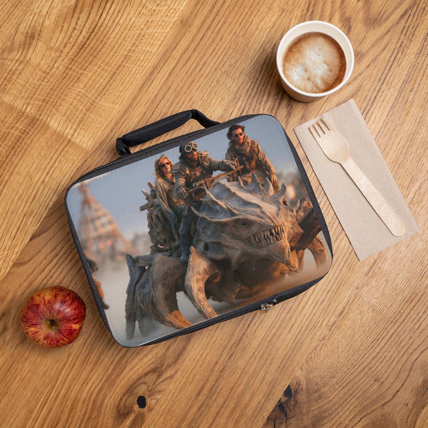 Desert Riders Lunch Bag – Sunset on a Gnarled, Toothed Beast