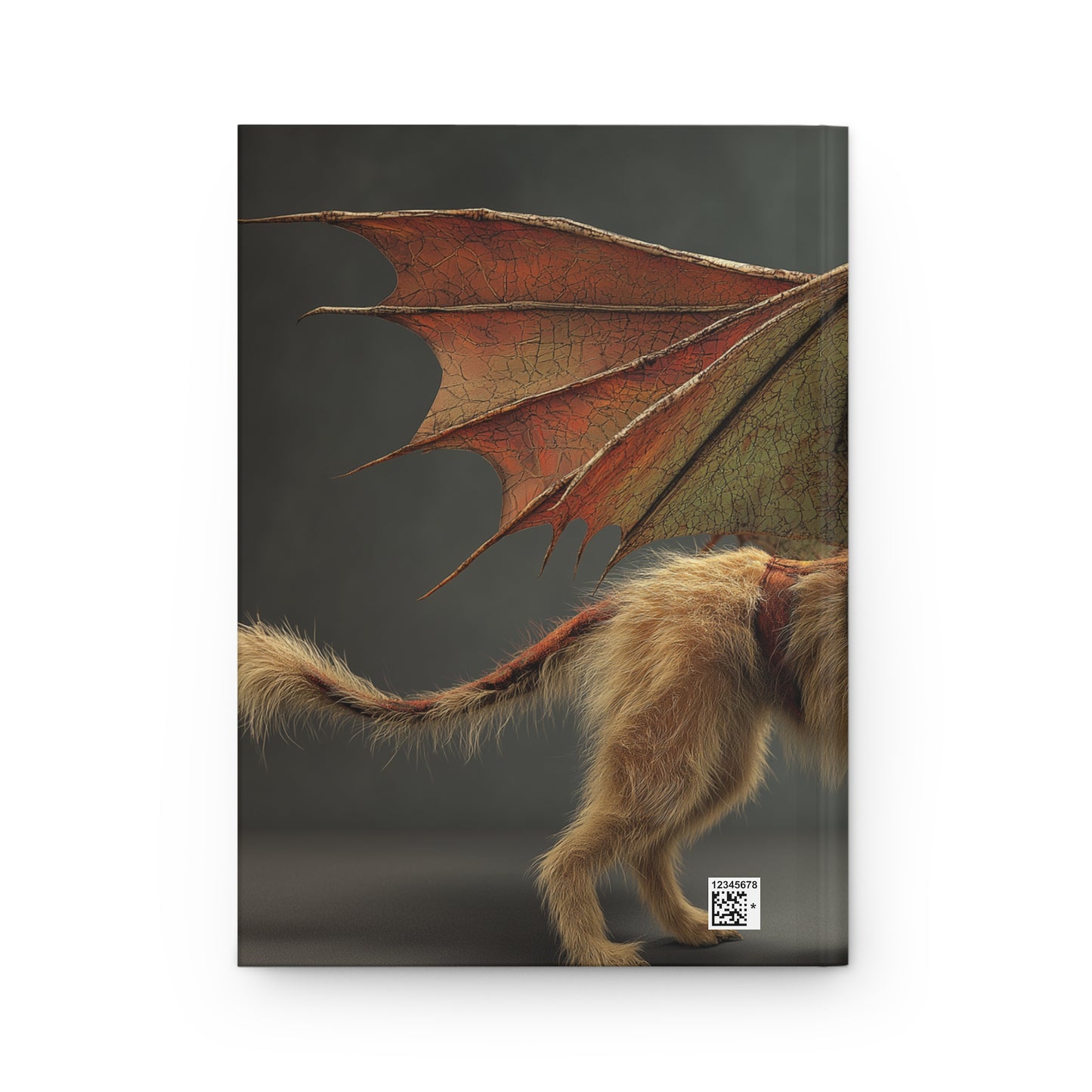 Dragon-Winged Terrier Hardcover Journal Matte – Autumn Winged Guardian