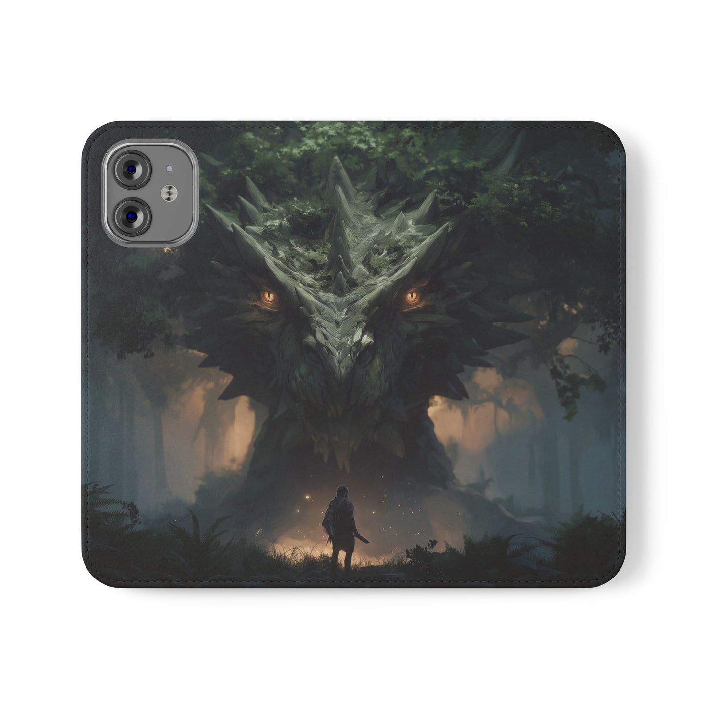 Guardian Beast Flip Cases – Moss-Clad Titan Facing the Wanderer