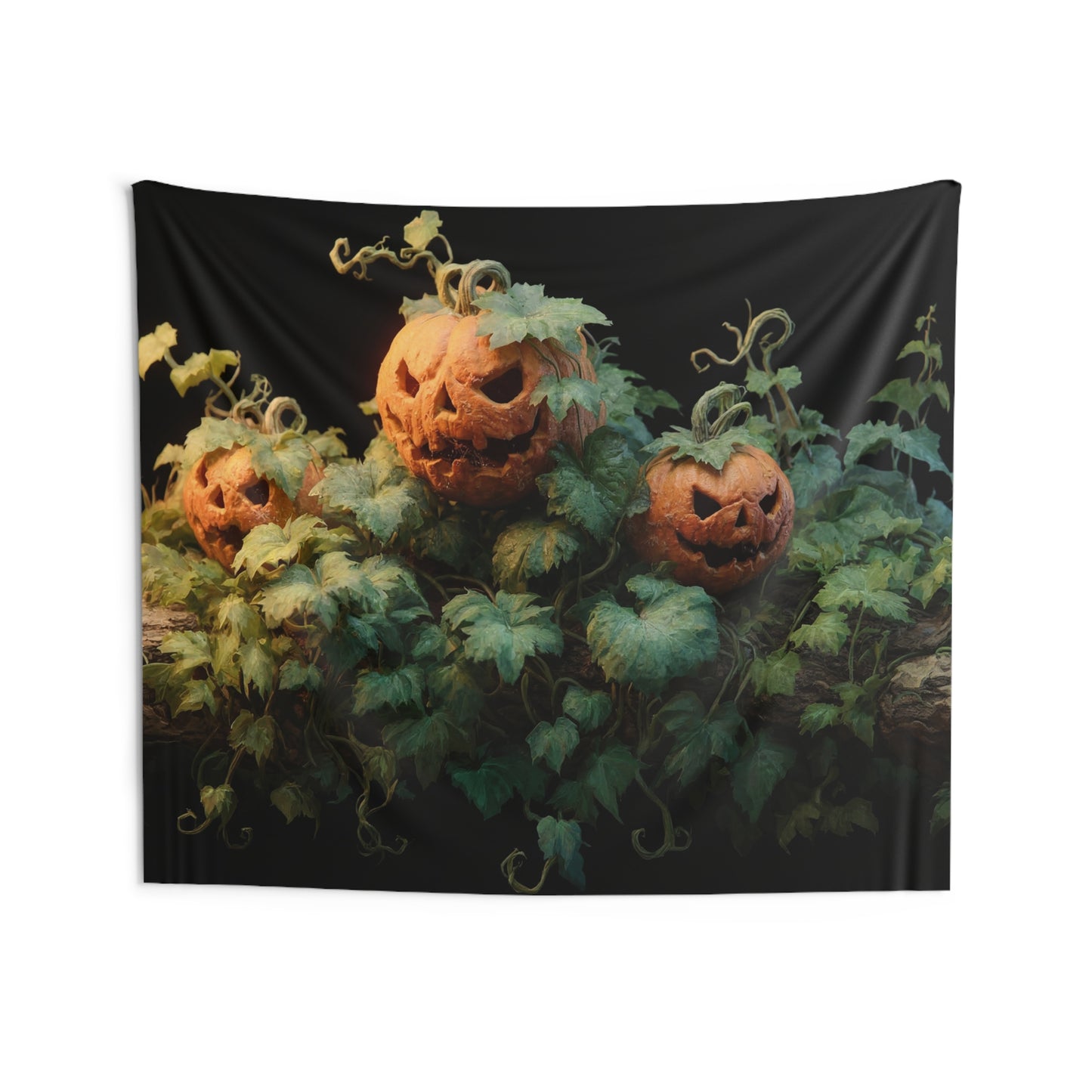 Whispering Pumpkin Grove Indoor Wall Tapestries – Autumn’s Secret Garden