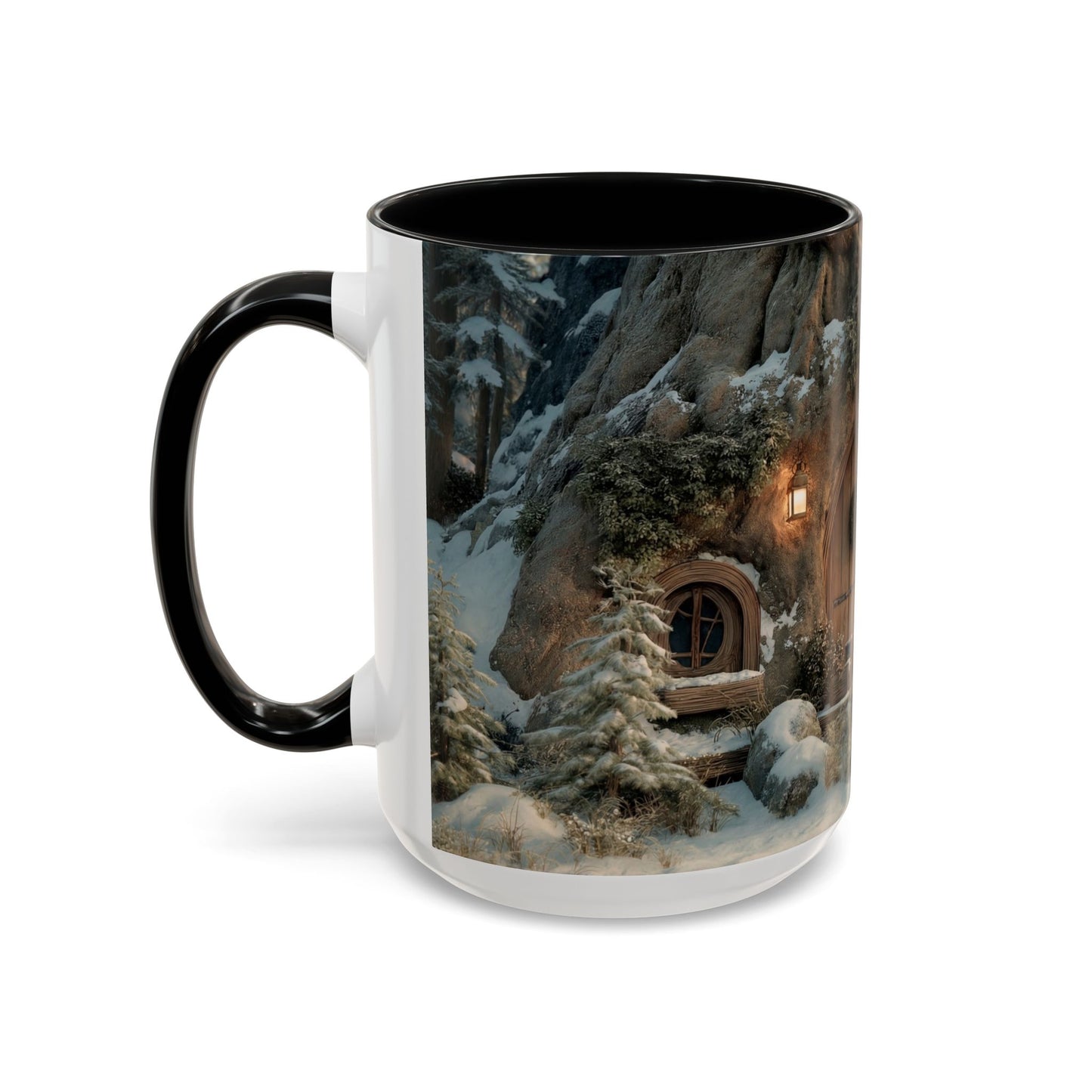 Winter Treehouse Doorway Mug – Snow-Kissed Forest Hearth