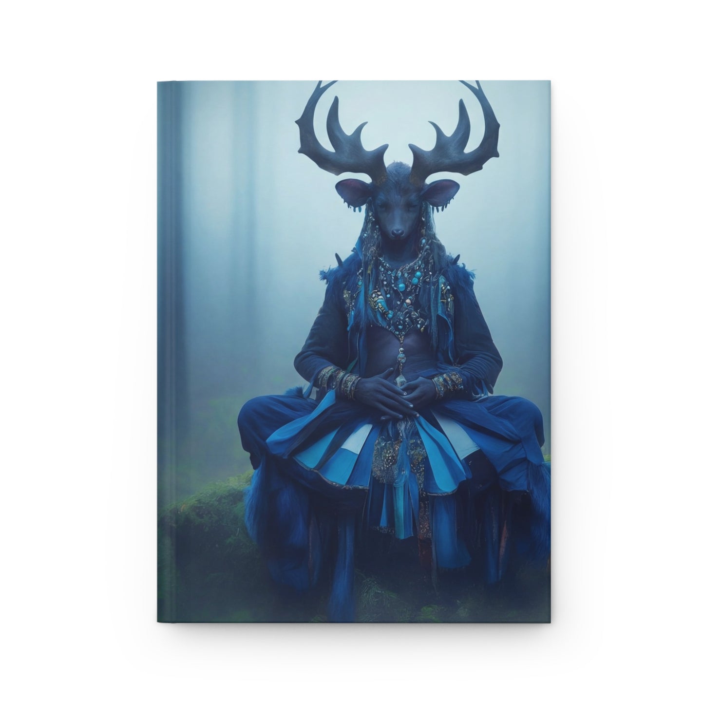 Forest Stag Sovereign Hardcover Journal Matte – Blue Moss Cathedral Serenity