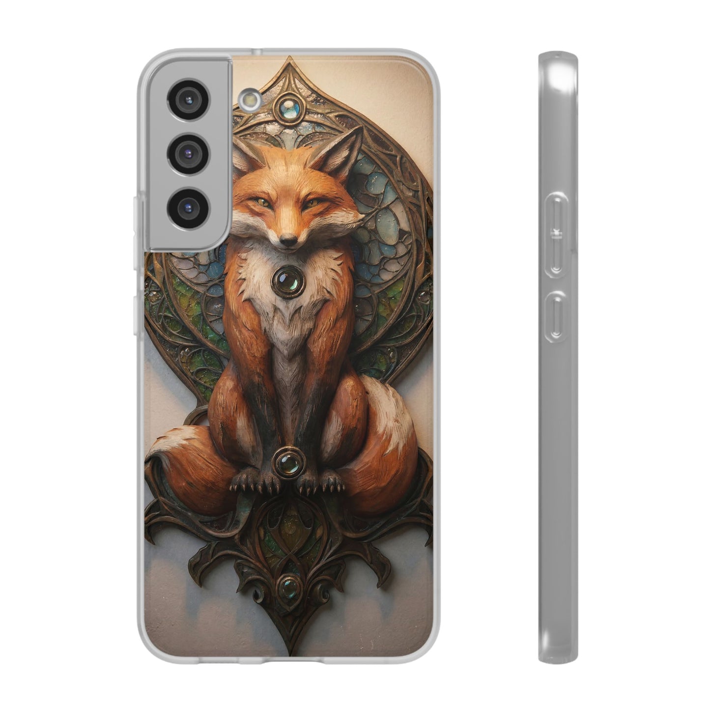 Fox Sentinel Flexi Cases – Amber Glaze and Stained Glass Reverie