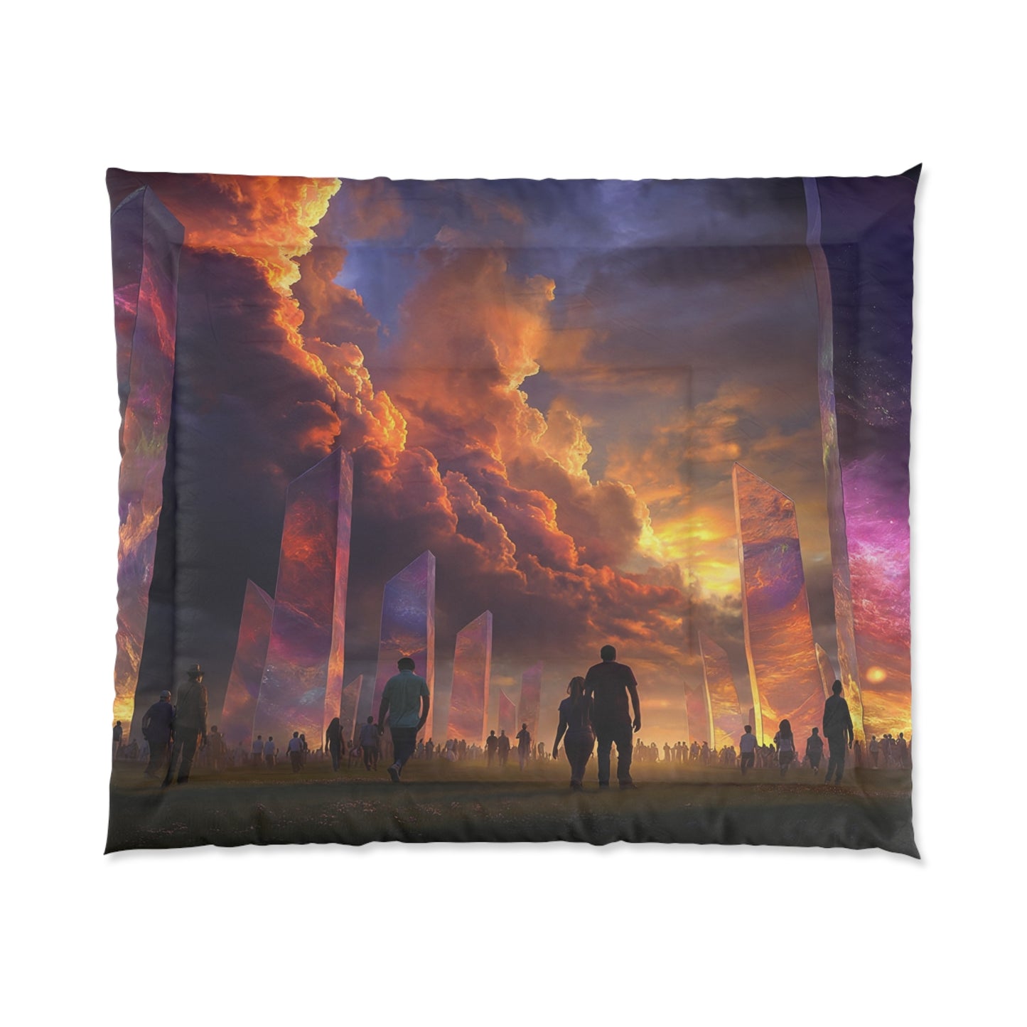 Celestial Obelisk Comforter – Twilight Gateway Dreamscape
