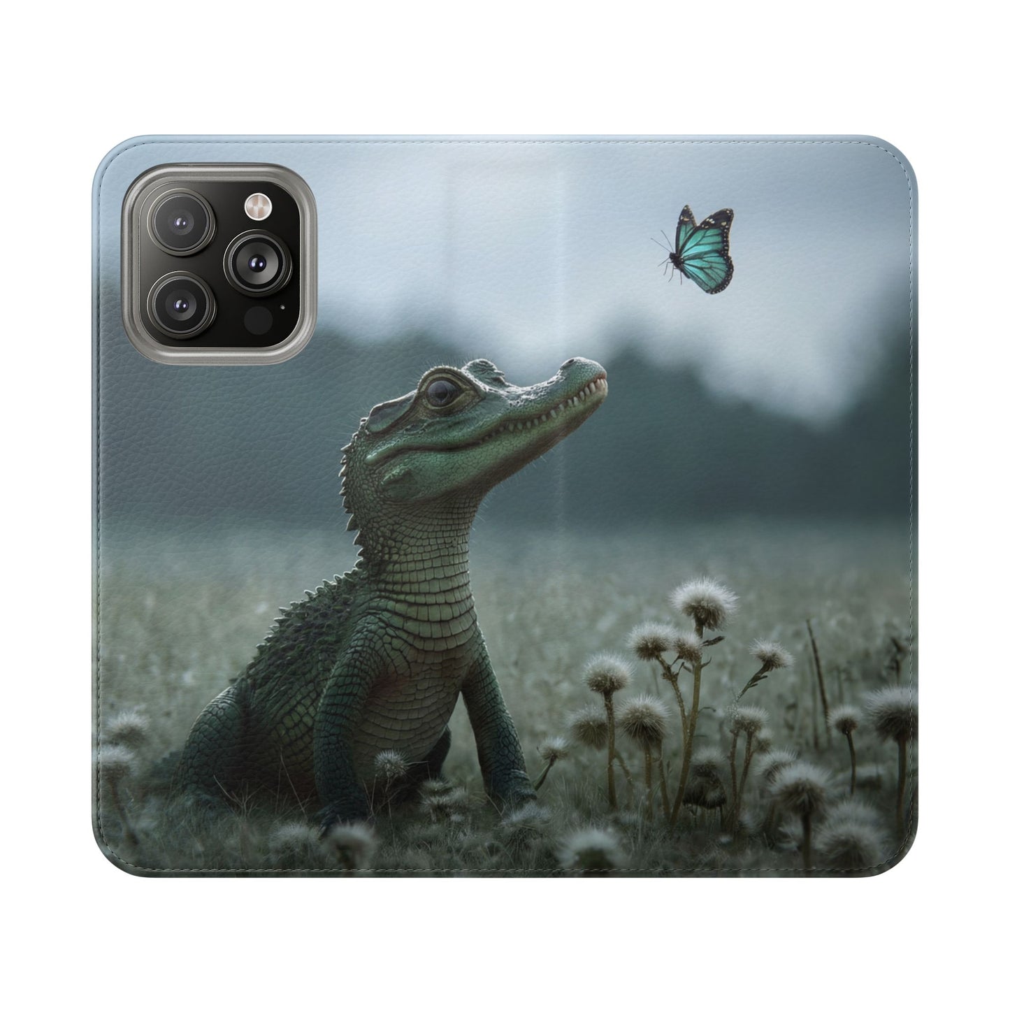 Gentle Croc & Butterfly Flip Cases – Tender Meadow Guardian Scene