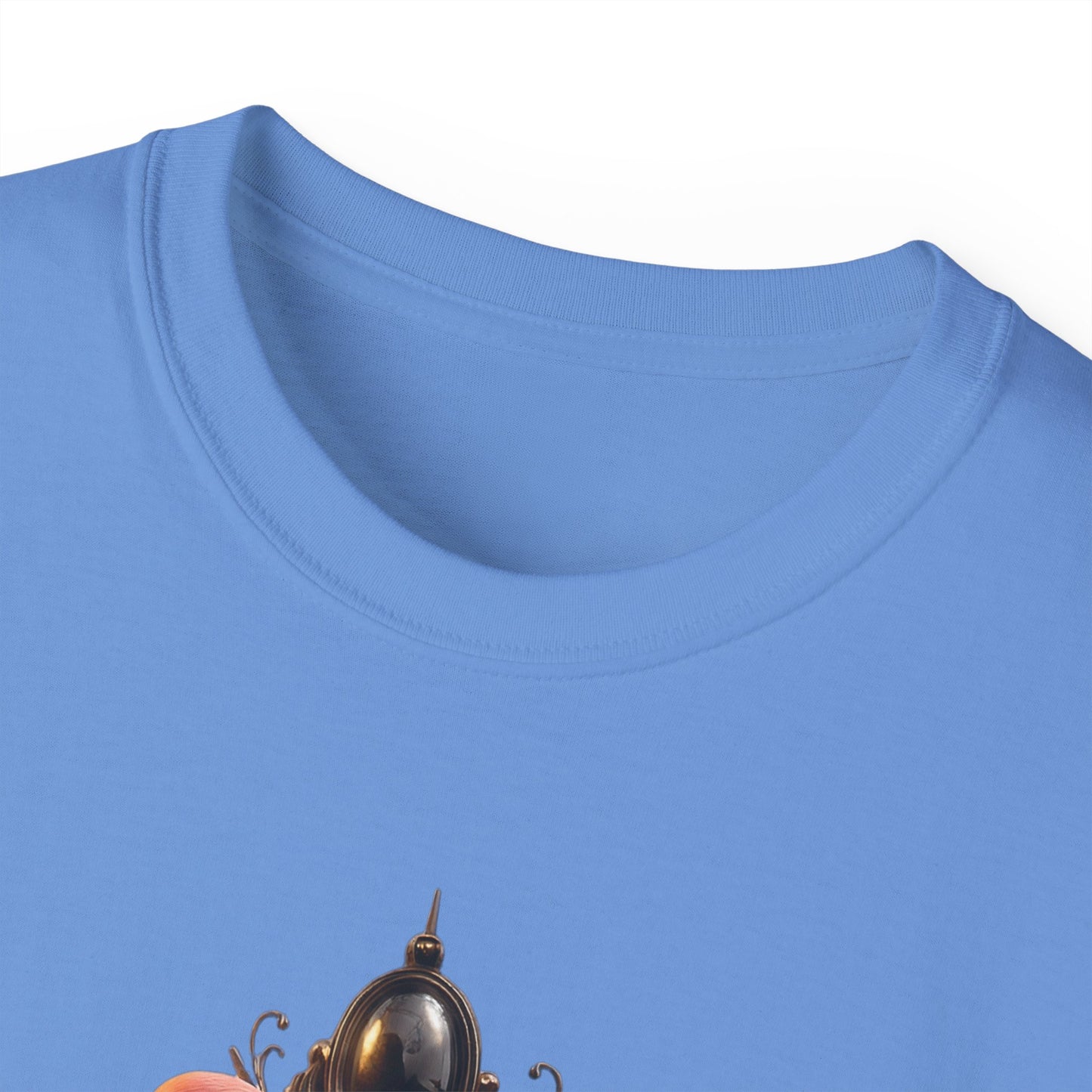 The Ritz Flamingo Ornate Frame Tee – Velvet Pink Feather Guardian