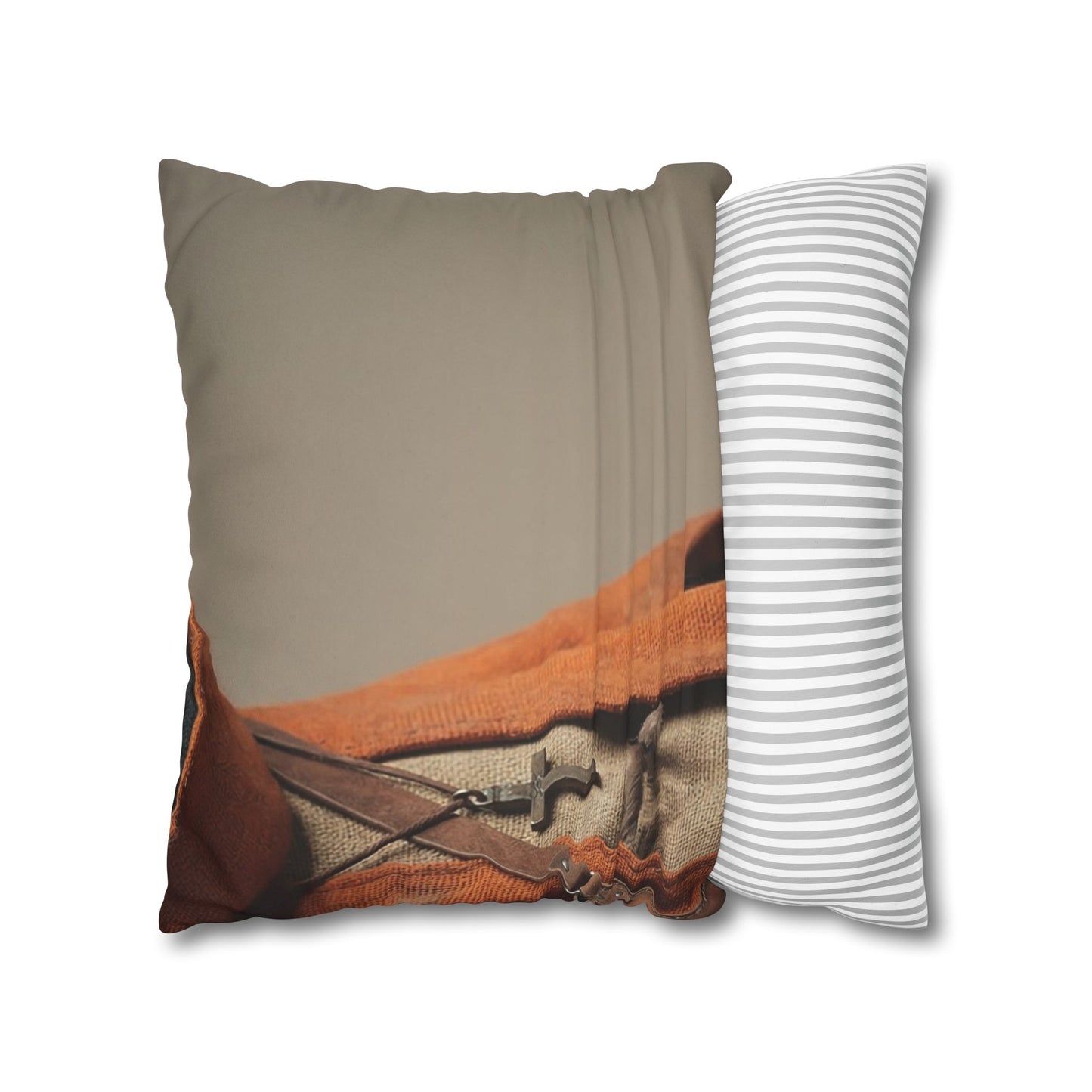 Wise Owl Scholar Faux Suede Square Pillowcase – Rusty Robe and Cross Pendant
