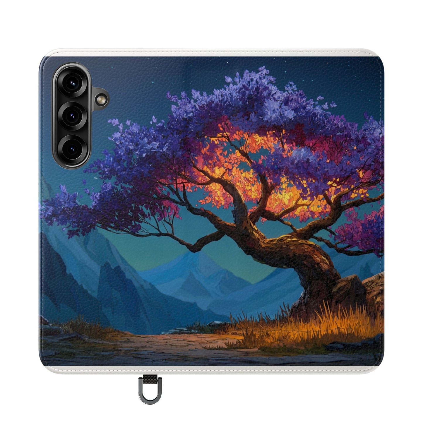 Violet Flame Tree Flip Cases – Twilight Mountain Glow Case