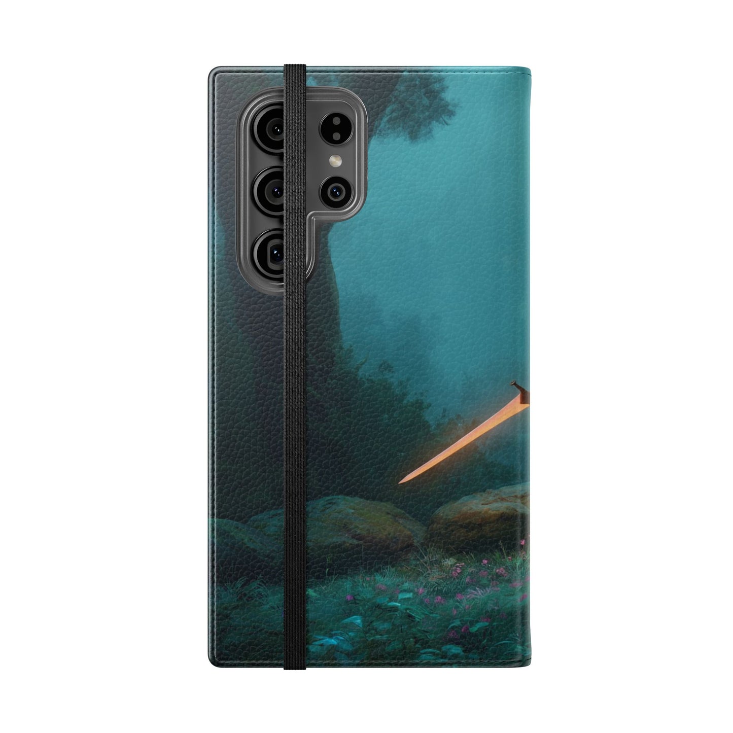Forest Guardian Flip Cases – Elven Sentinel with Glowing Blade