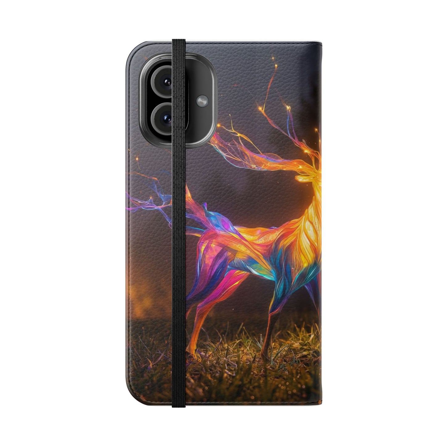 Ethereal Deer Flip Cases – Luminous Spirit Portrait